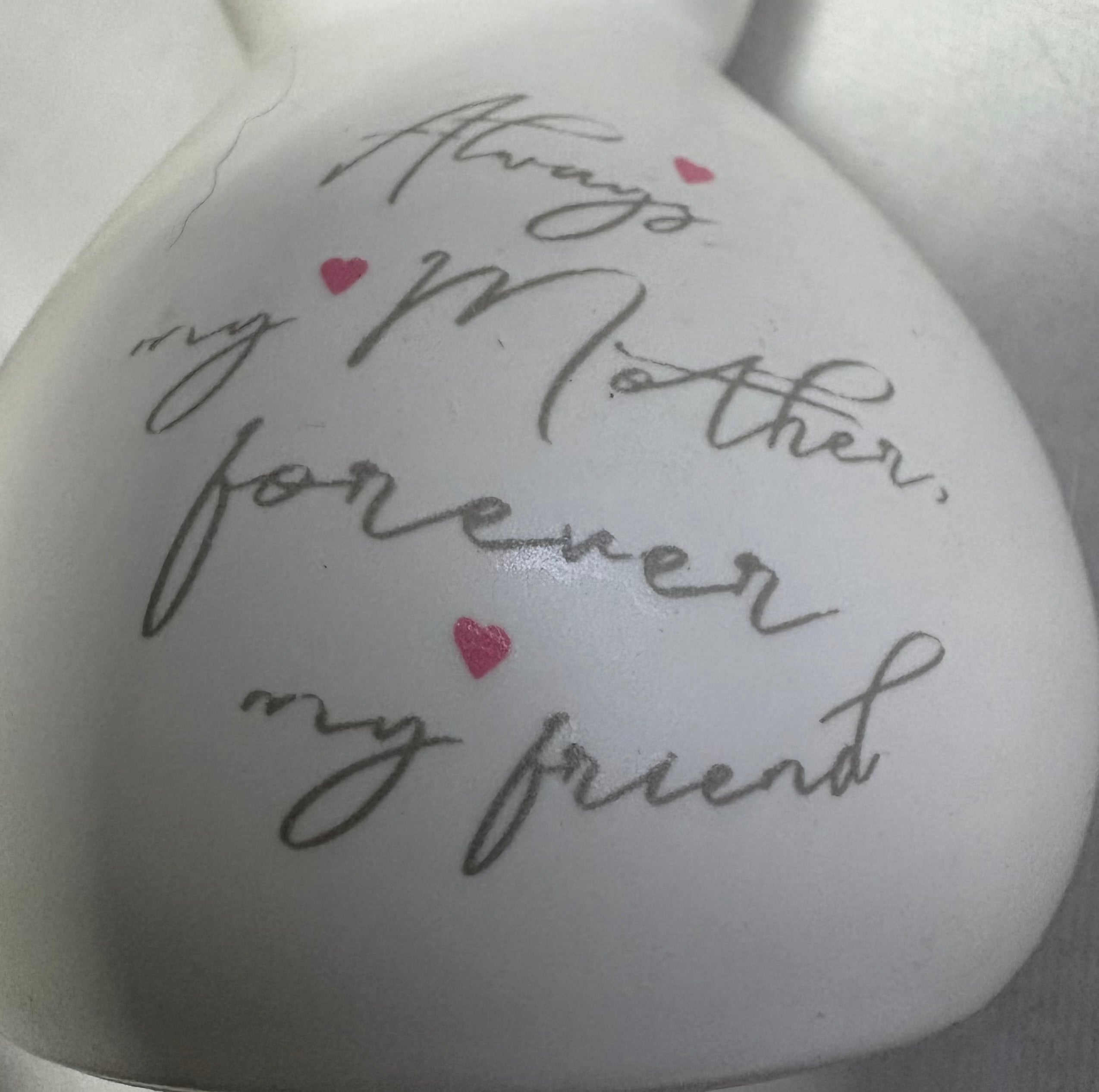 Always My Mother White & Pink Ceramic Mouse Ornament