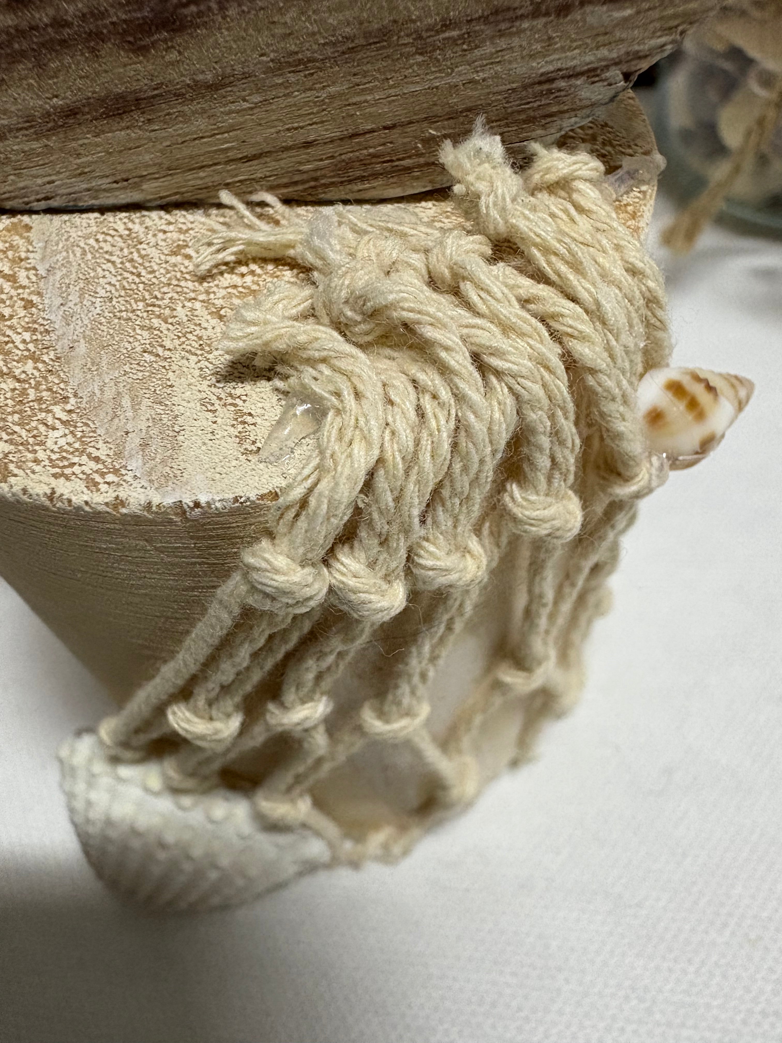 Pair of Natural Sailing Boat Ornaments