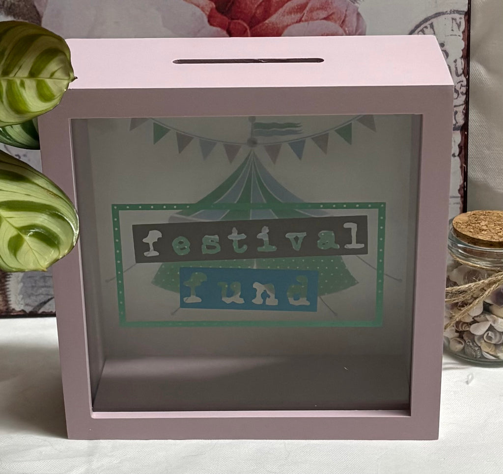 Large Wooden Festival Fund Money Box