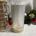 Large Glass LED Light Up Snow Scene Christmas Ornament - 20cm Festive Decoration
