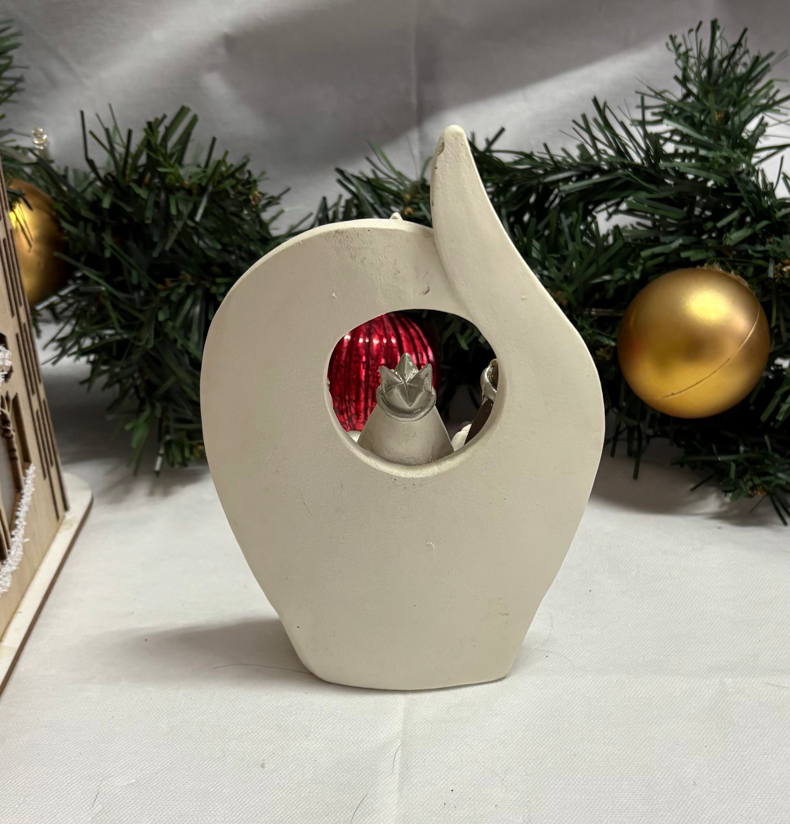 Modern Nativity Christmas Resin Ornament