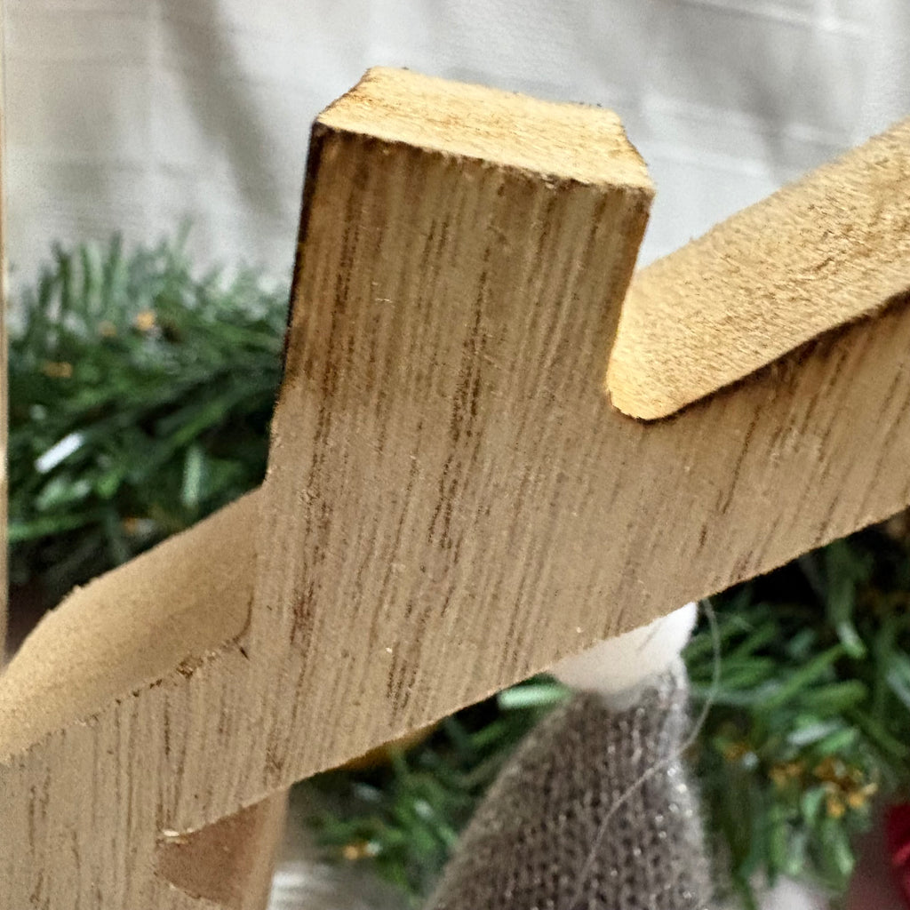 Snowman in House Wooden Christmas Ornament