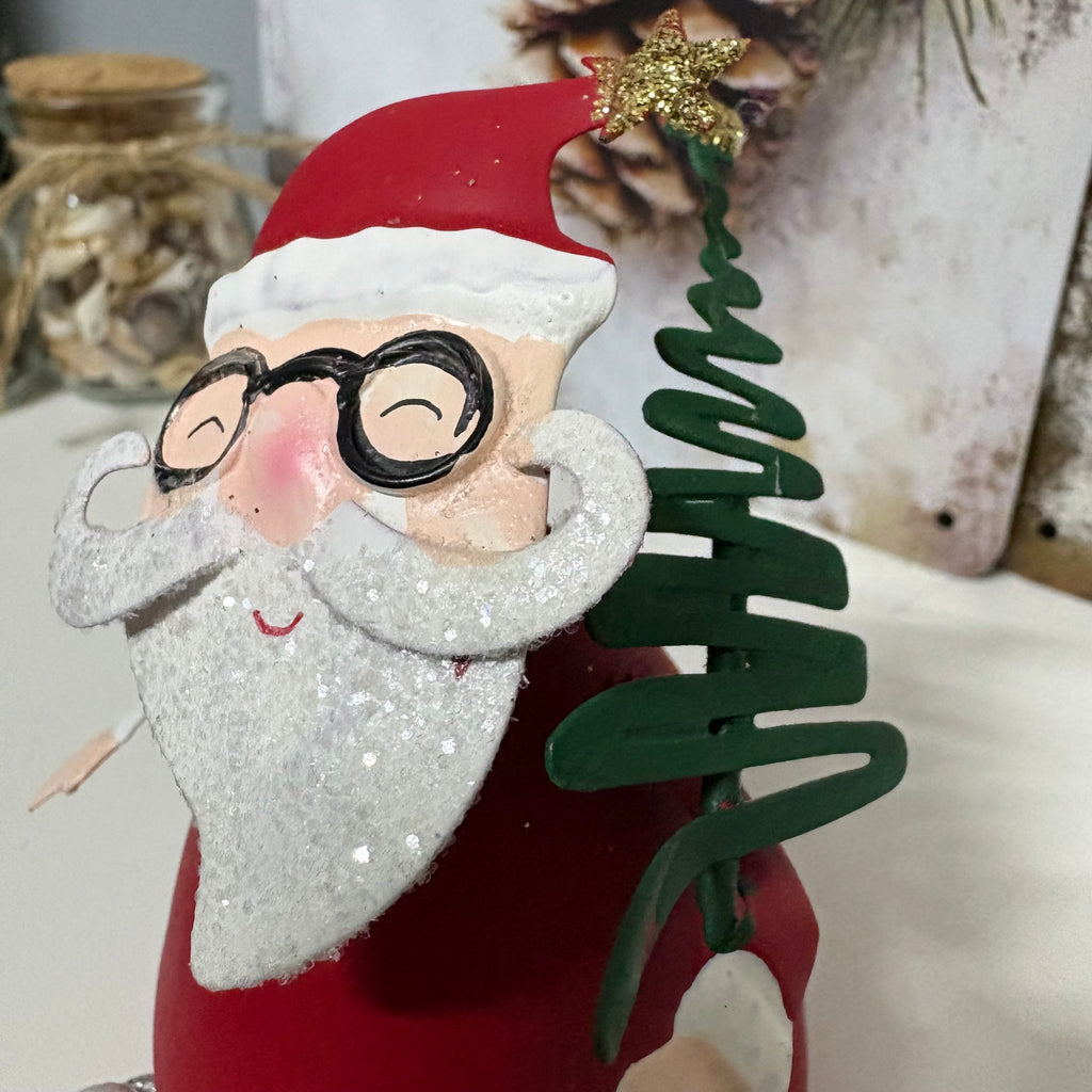 Metal Santa Shelf Sitter Ornament