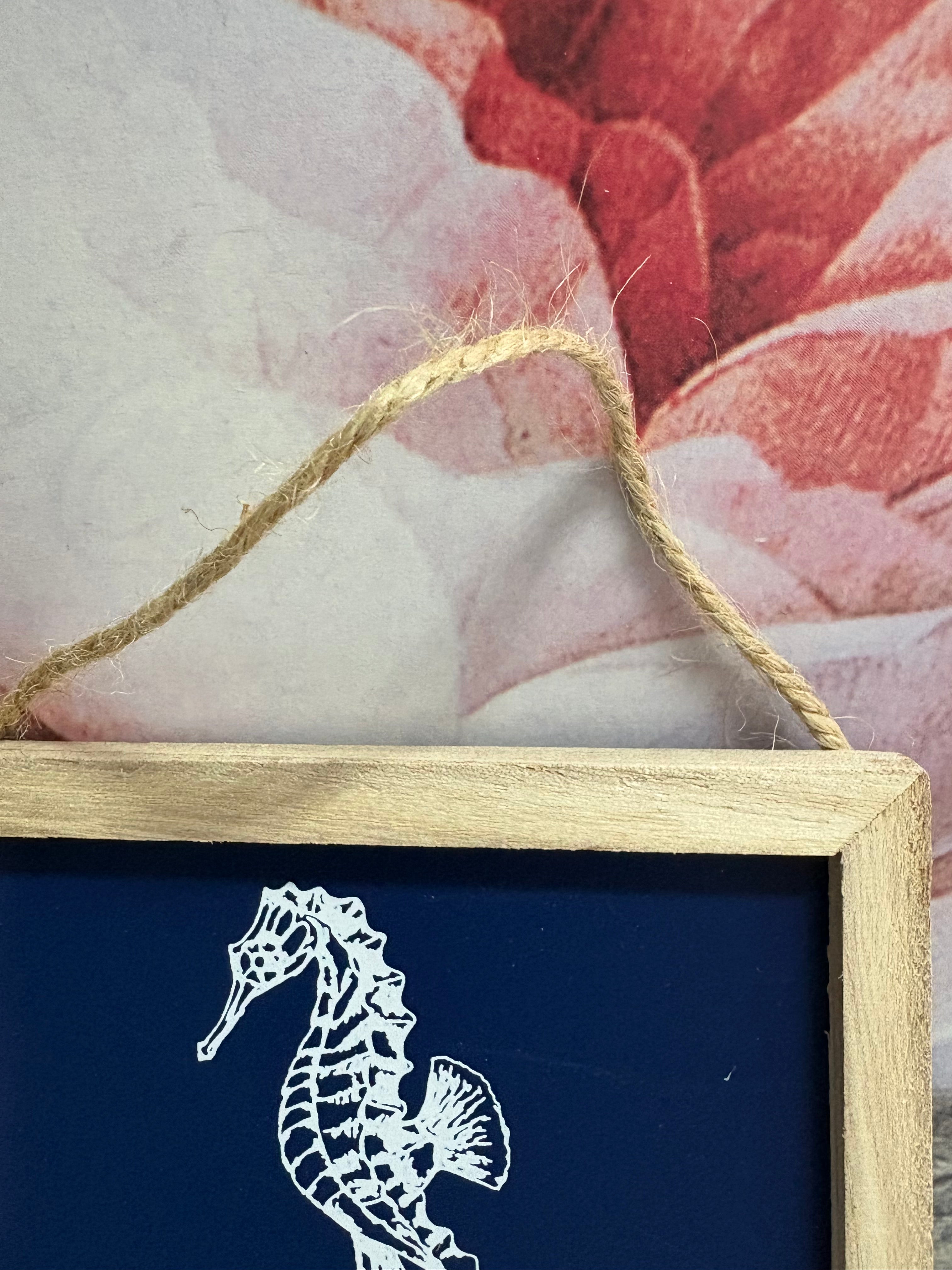 Seas the Day Wooden Sign, 12cm