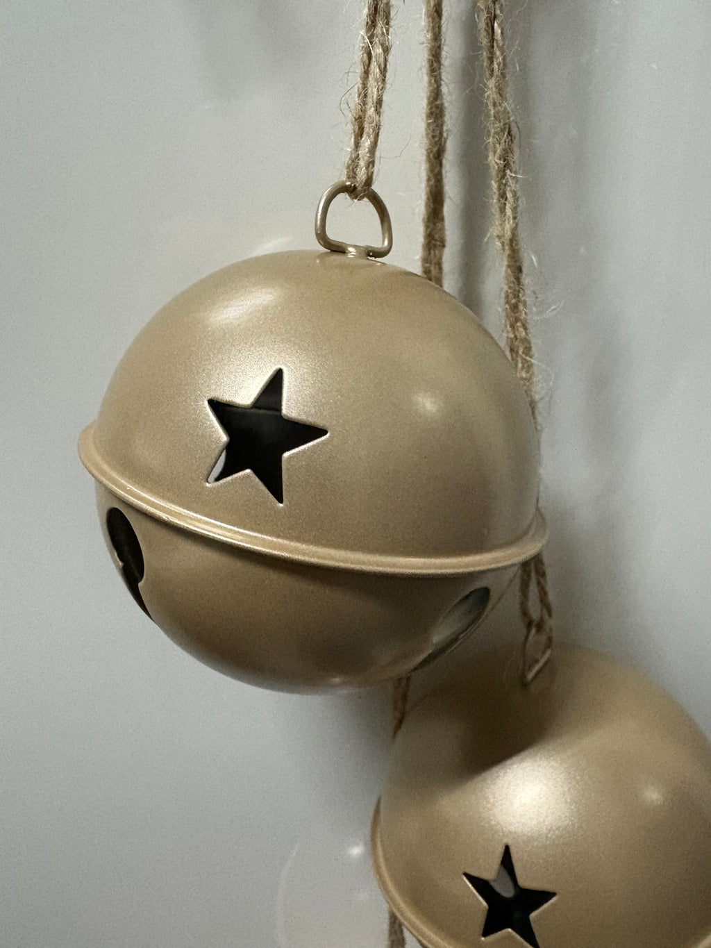 Large Hanging Gold Bells Christmas Decoration