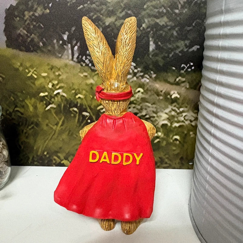 Super Daddy Standing Bunny Figure