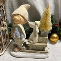 Boy & Dog on Sled Light Up LED Christmas Decorations