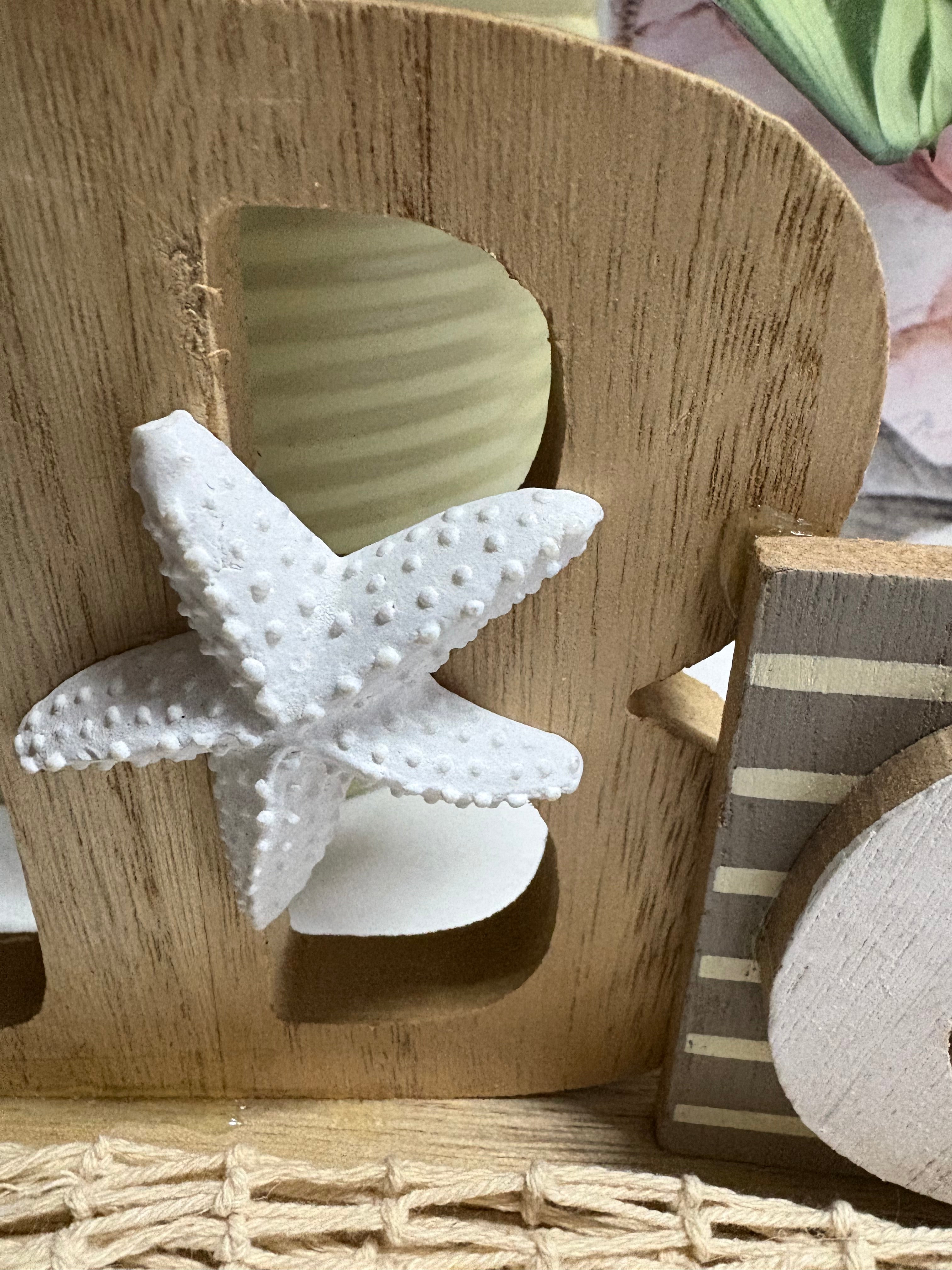 Wooden Beach Sign