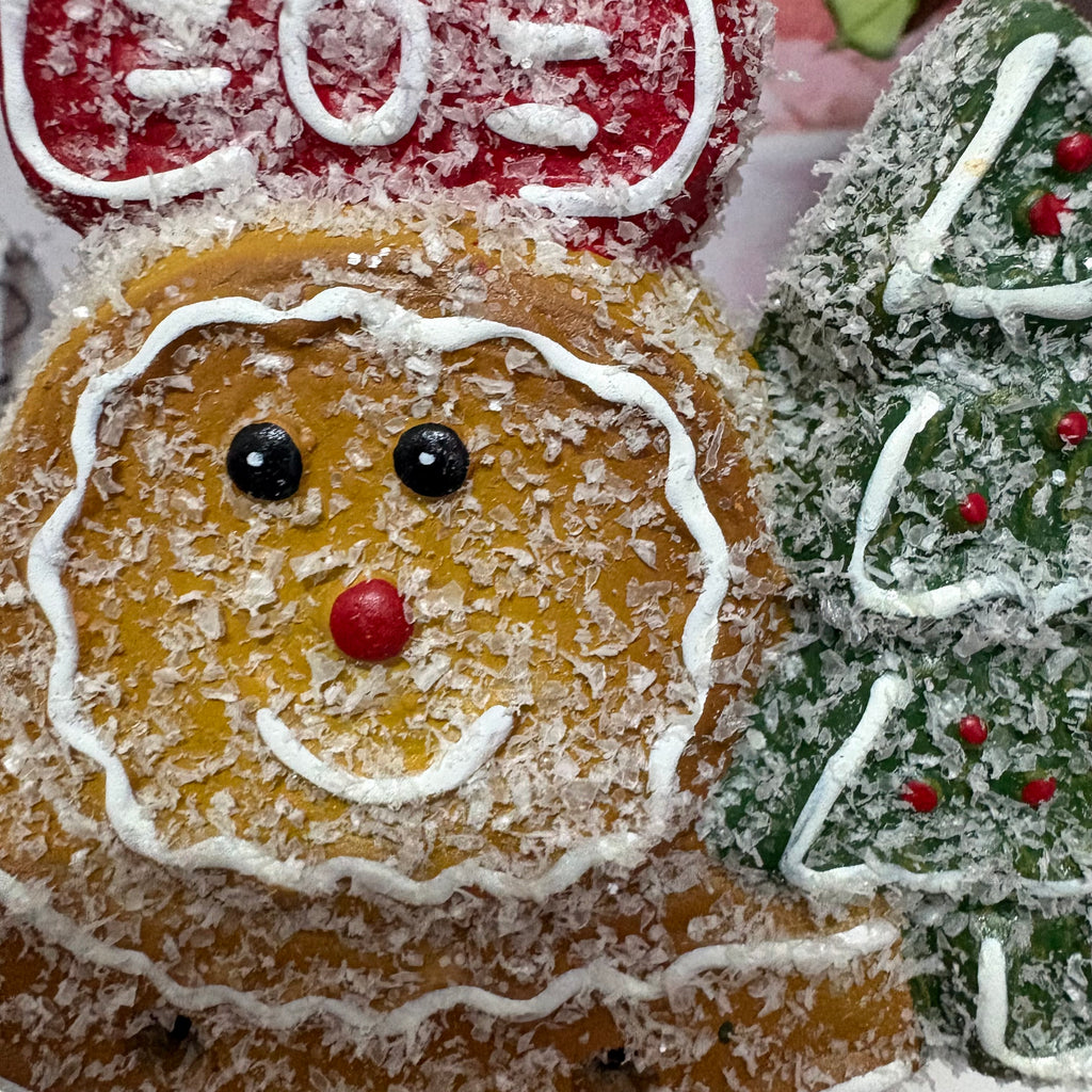 Gingerbread LED Light Up Resin Shelf Sitter Ornament