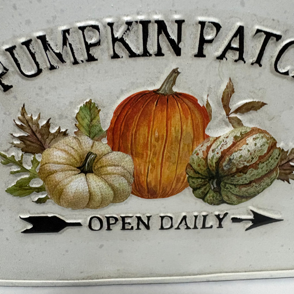 Pumpkin Patch Metal Oval Planter