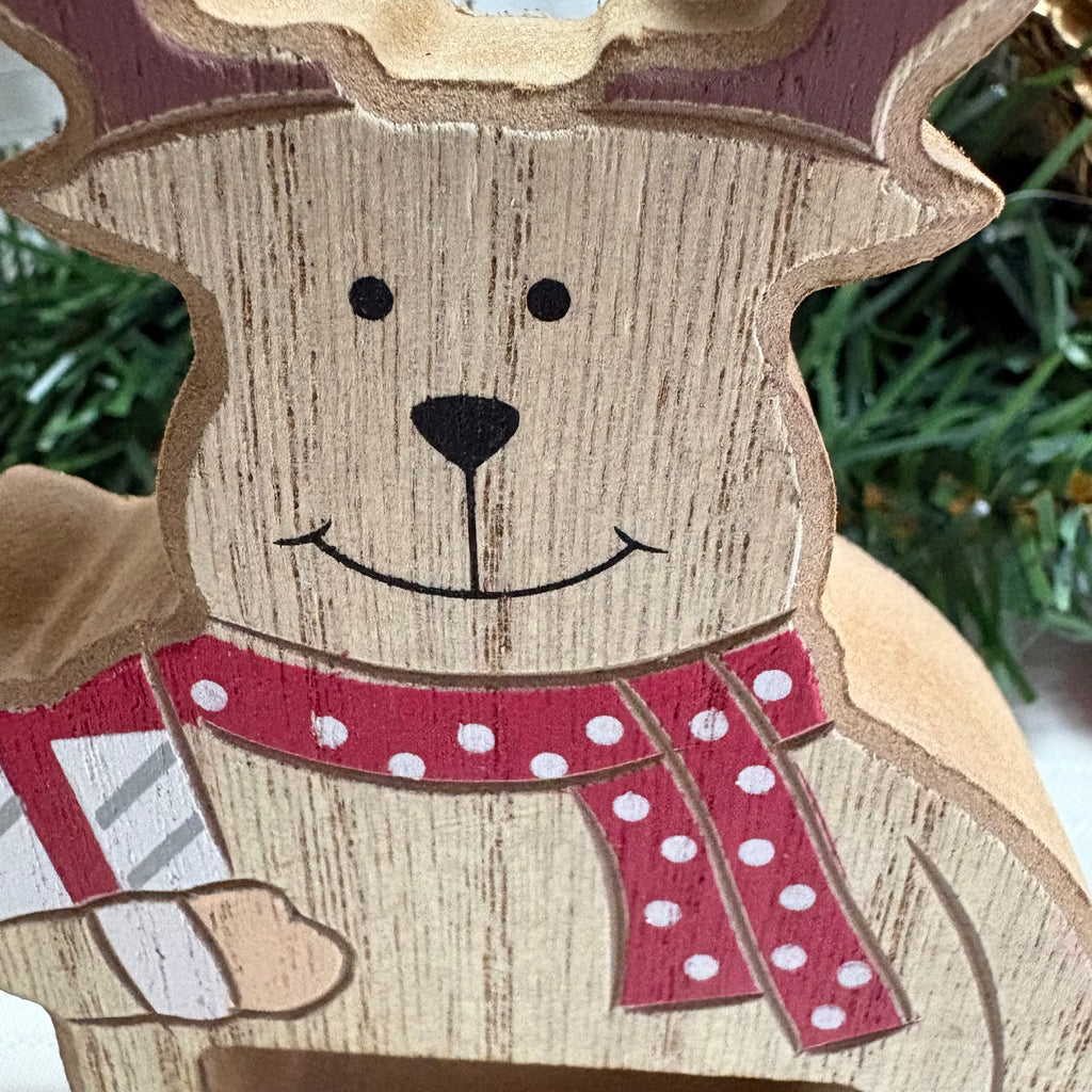 Reindeer Wooden Re-useable Advent Calendar