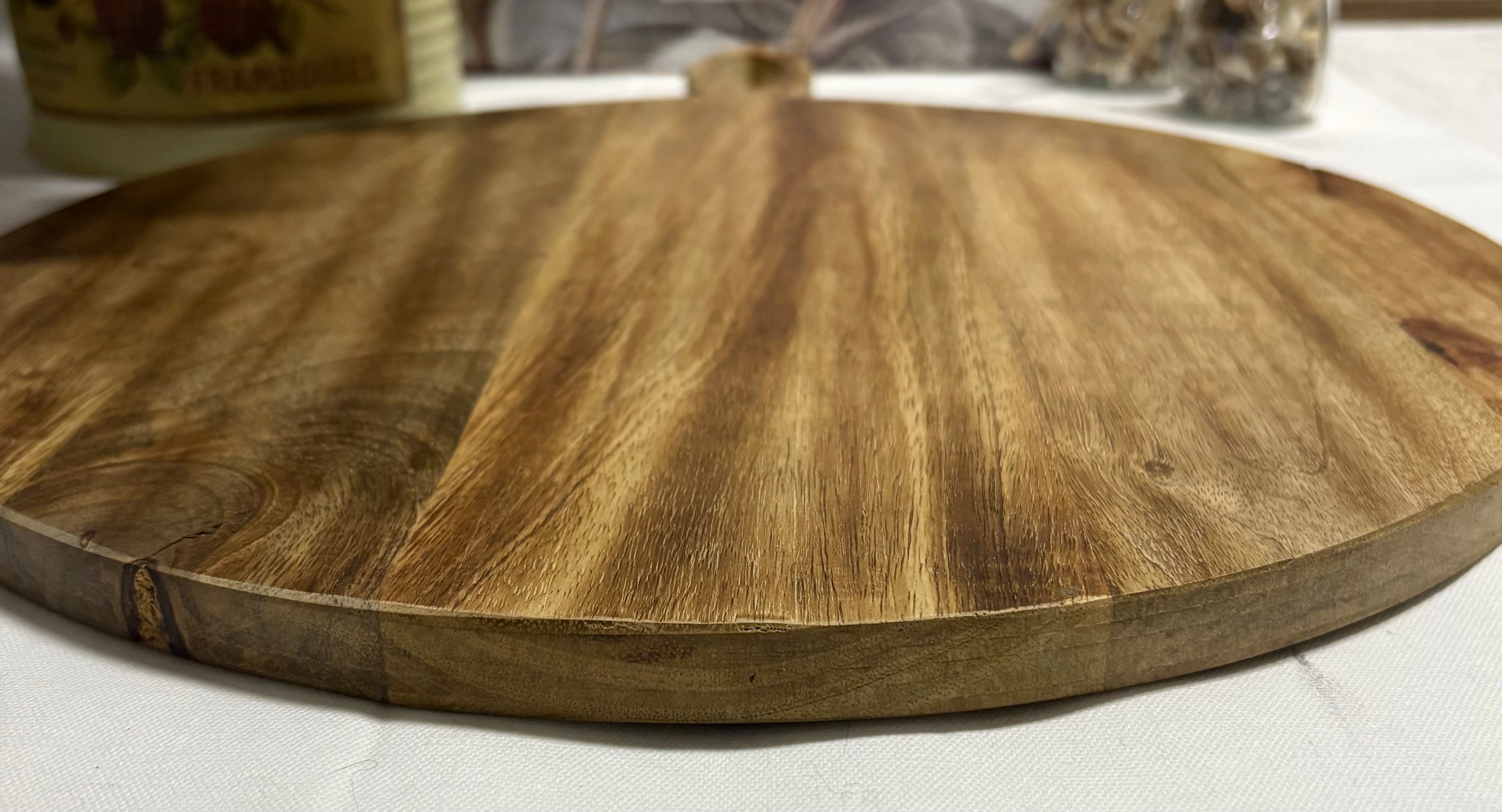 Large Round Wooden Chopping / Serving Board