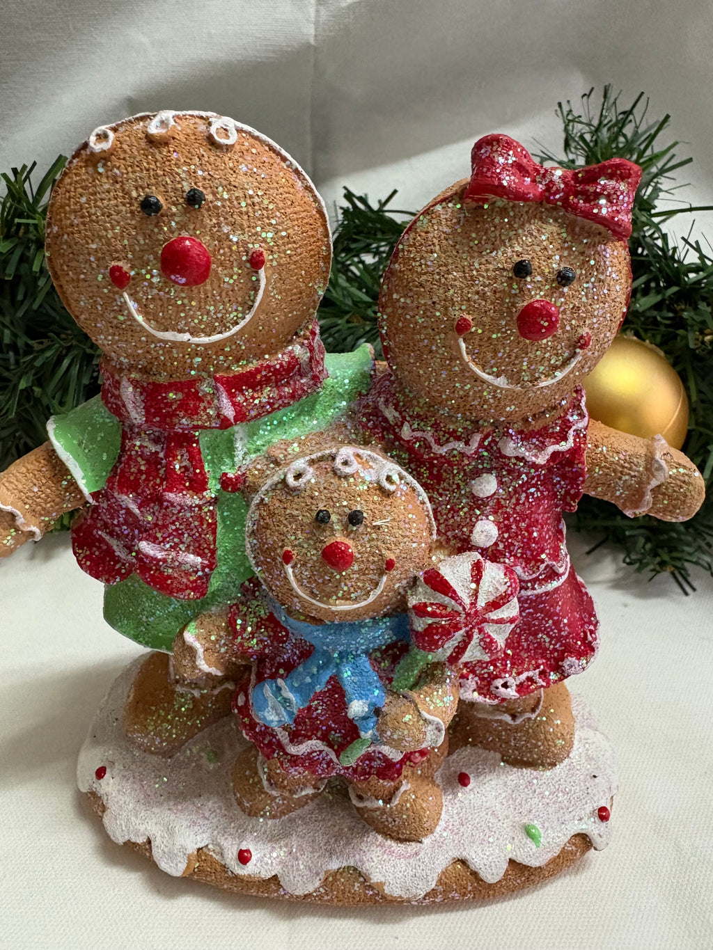 Gingerbread Family Resin Christmas Ornament