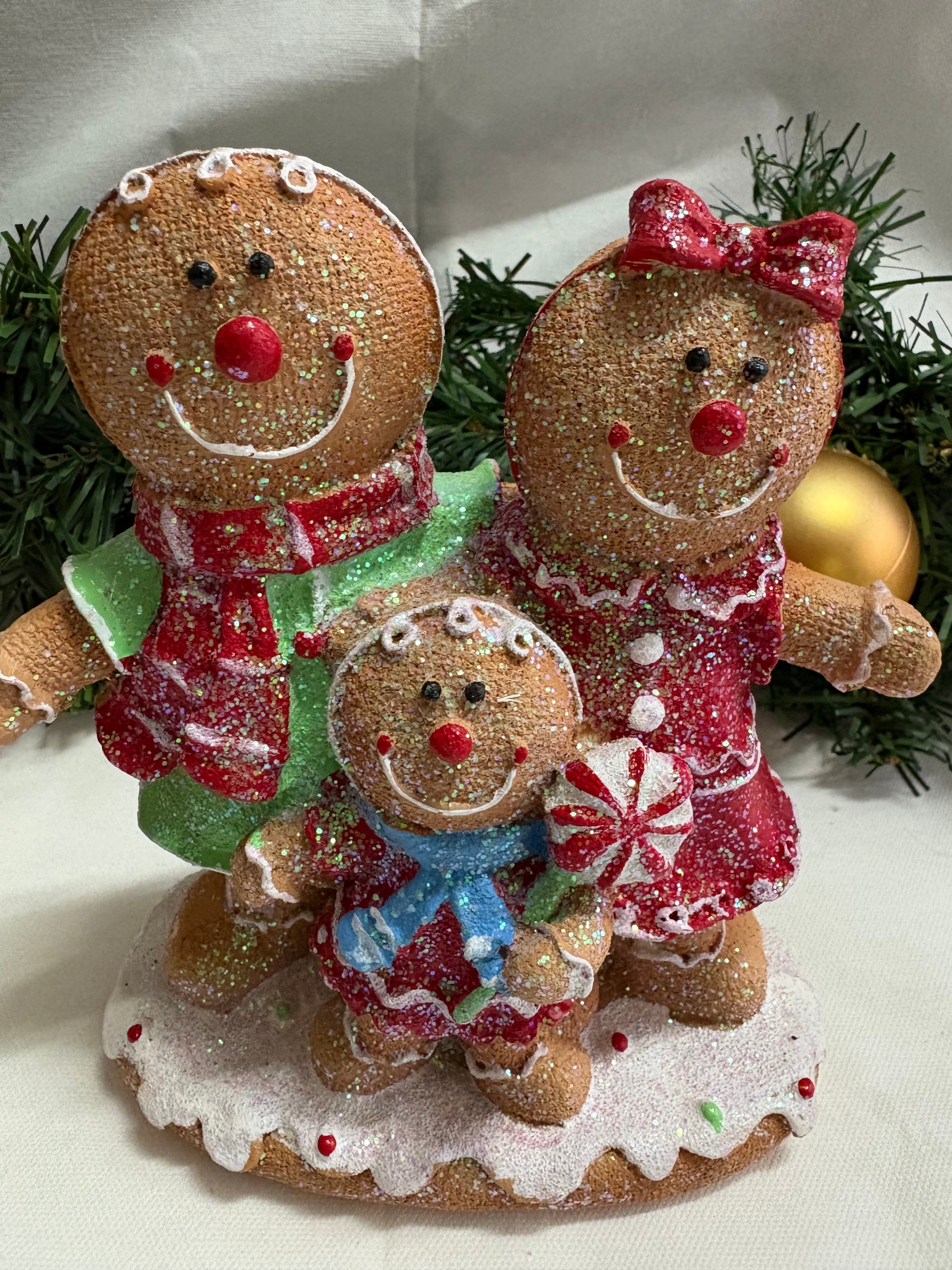 Gingerbread Family Resin Christmas Ornament