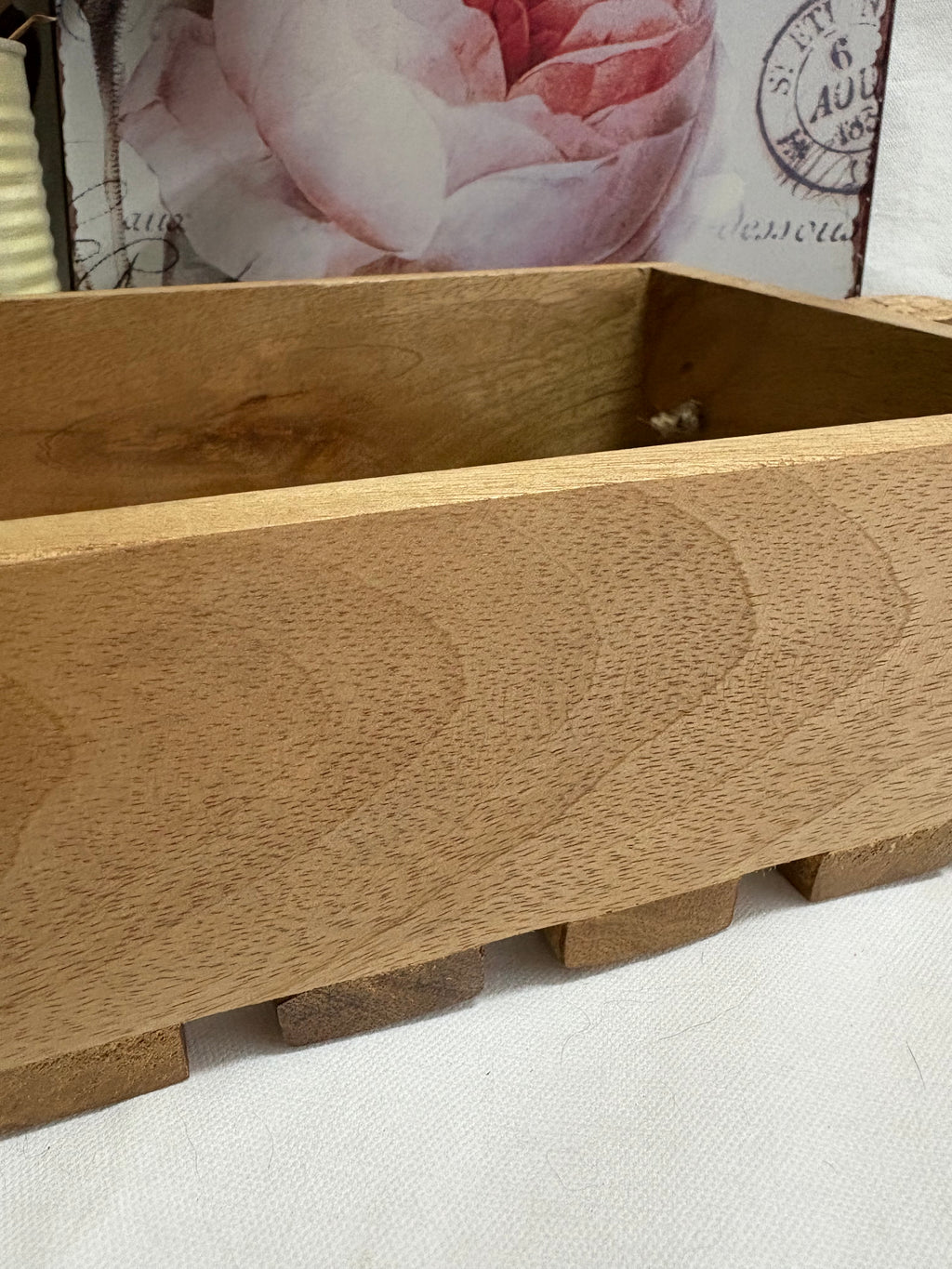 Slatted Wooden Storage Tray, 30cm
