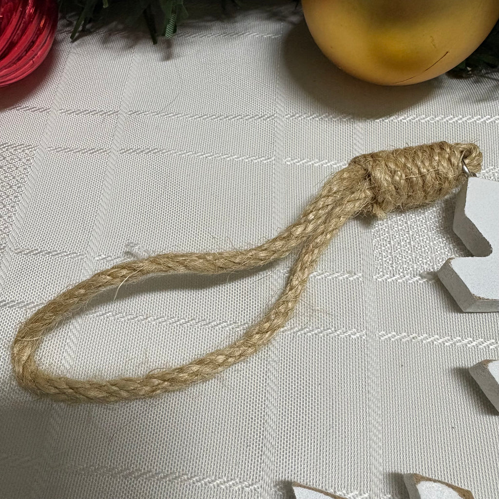 White Wooden Hanging Snowflake