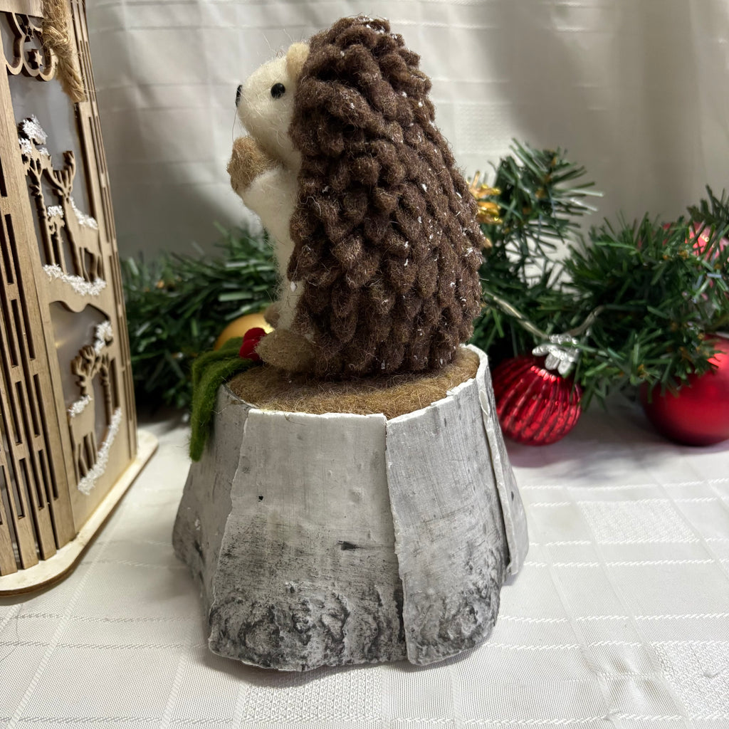 Felt Hedgehog Ornament