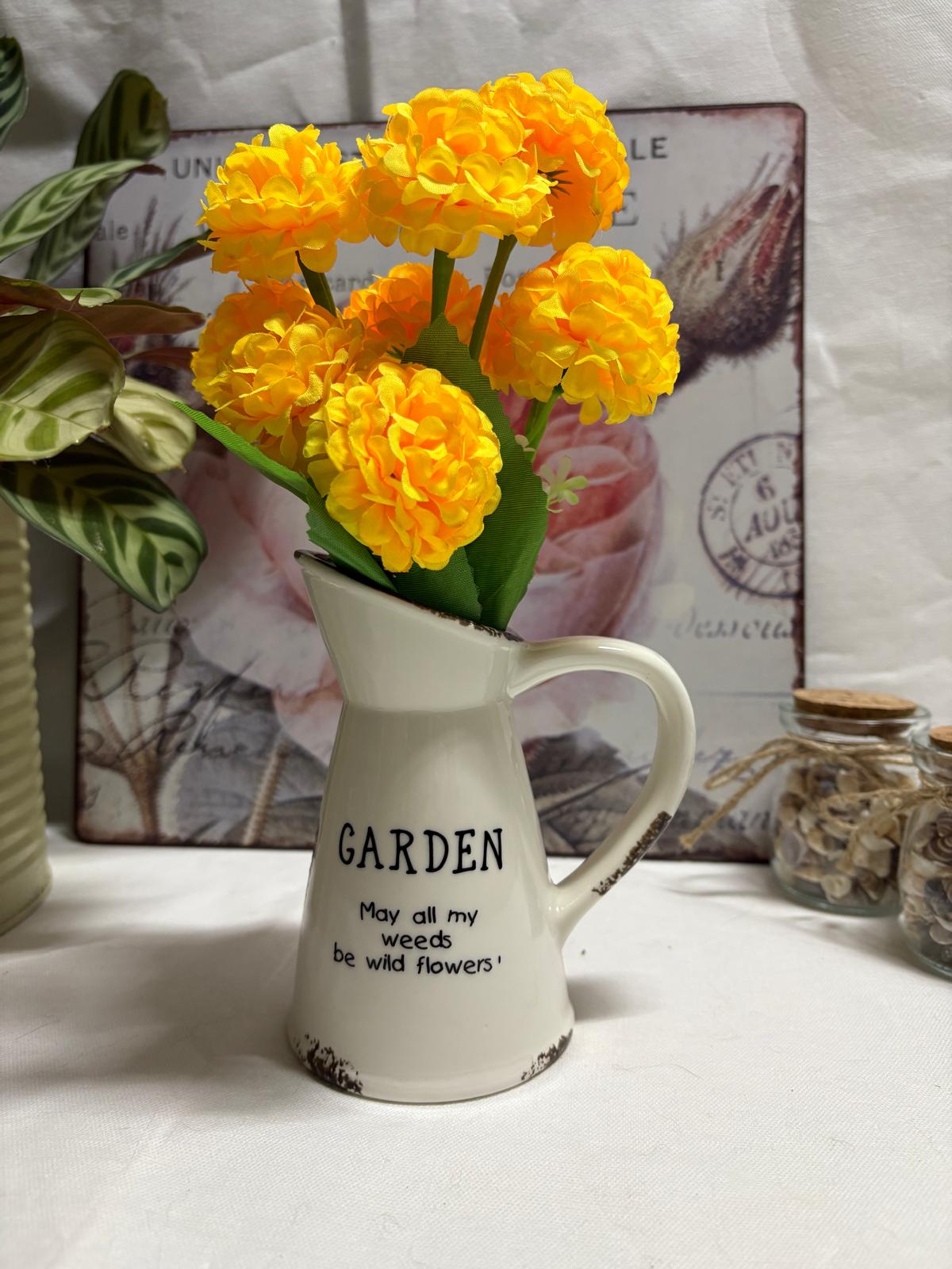 Ceramic Garden Jug, 13cm