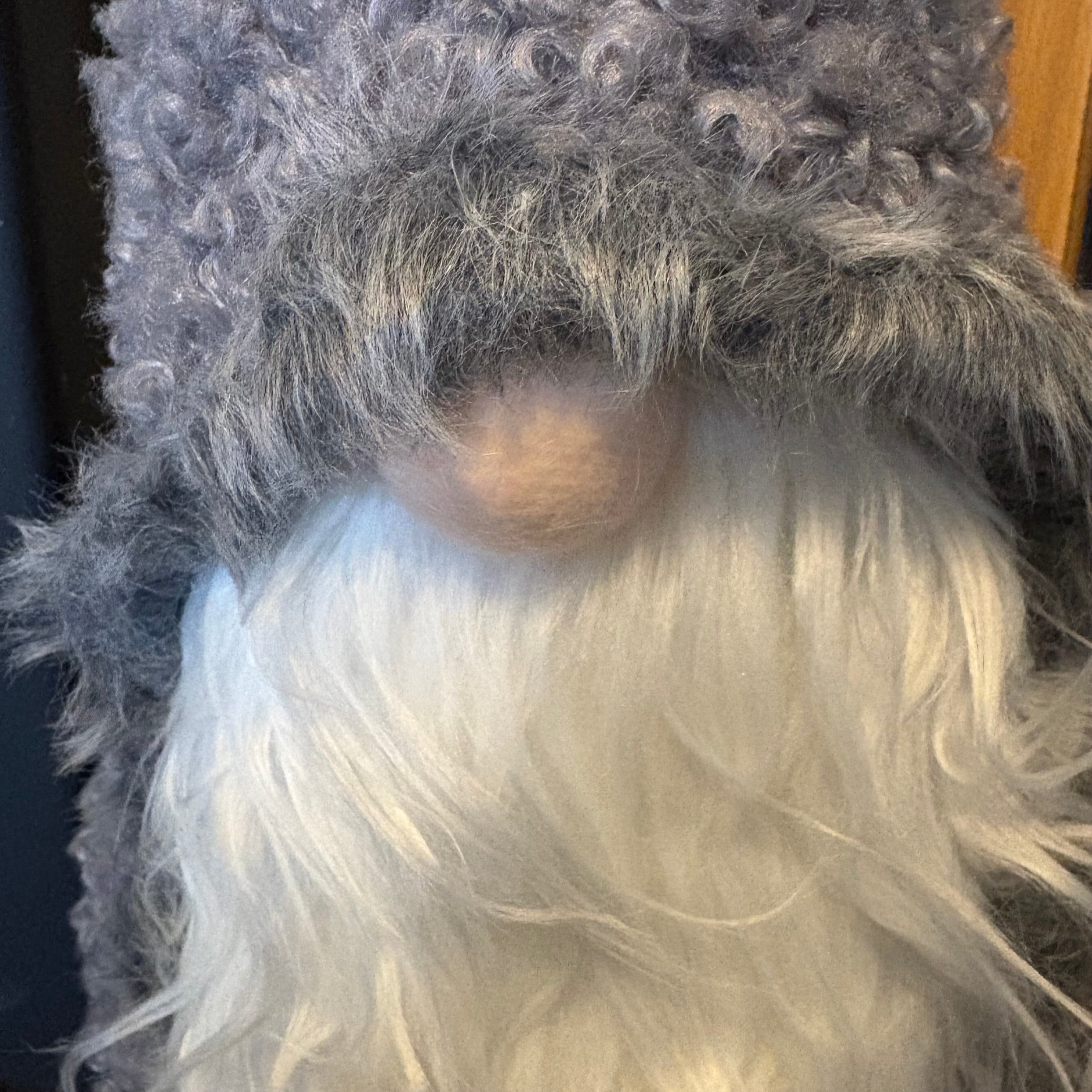 Grey Standing Gonk Christmas Decoration