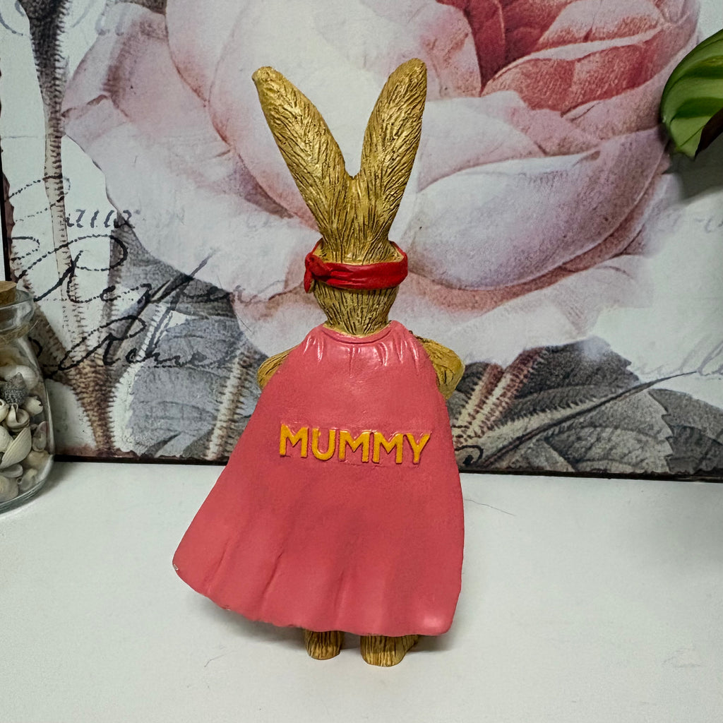 Super Mummy Standing Bunny Figure Ornament