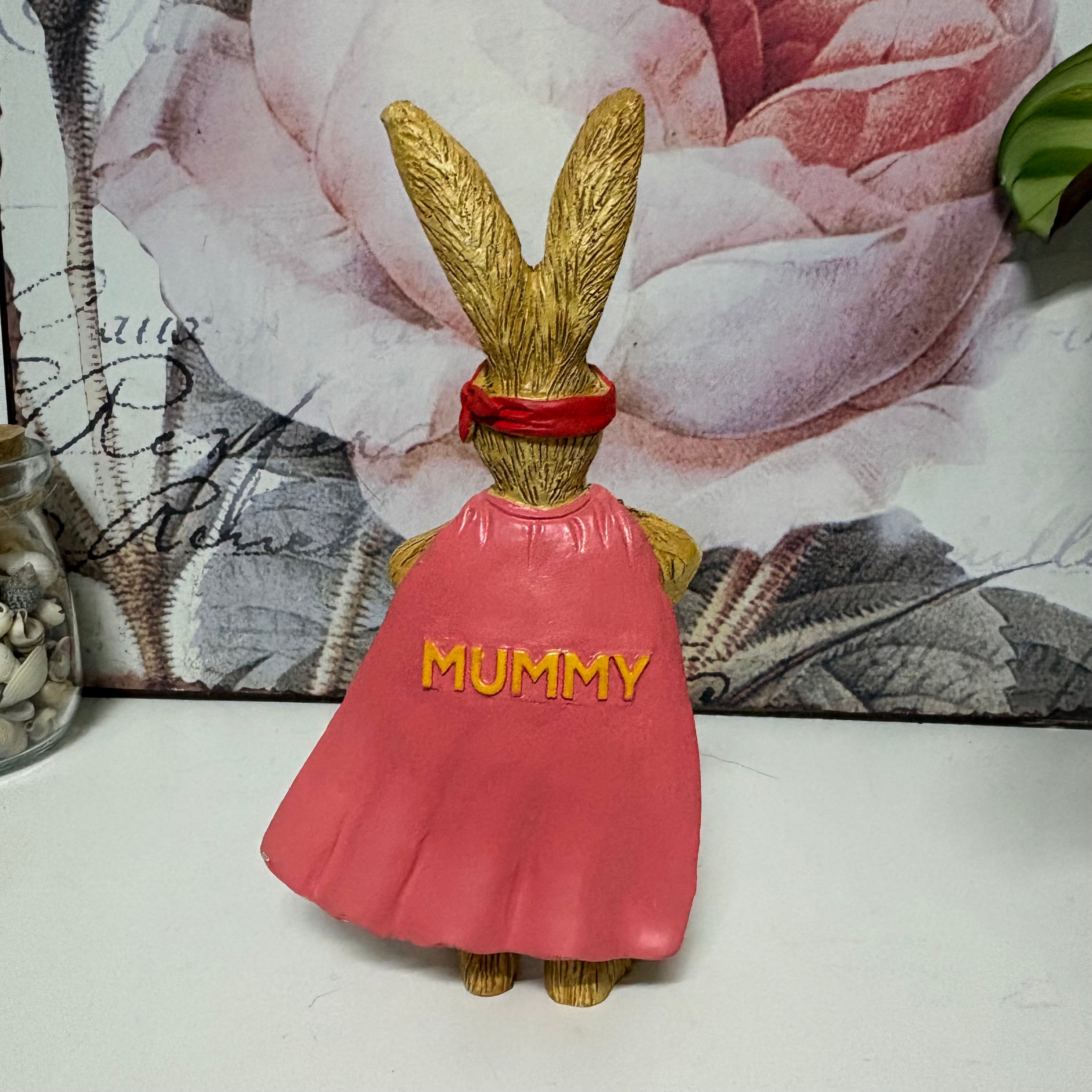 Super Mummy Standing Bunny Figure Ornament