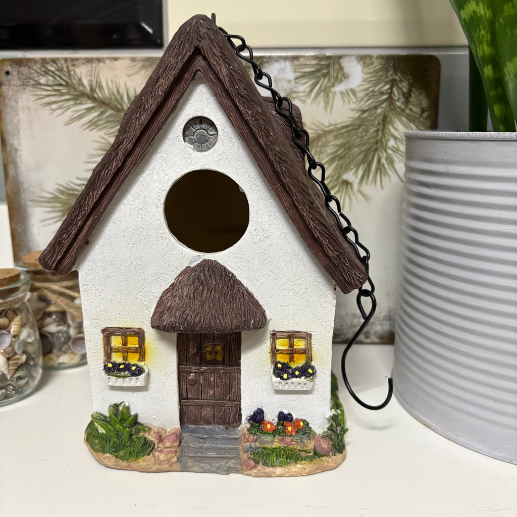 Rustic Resin Hanging Birdhouse