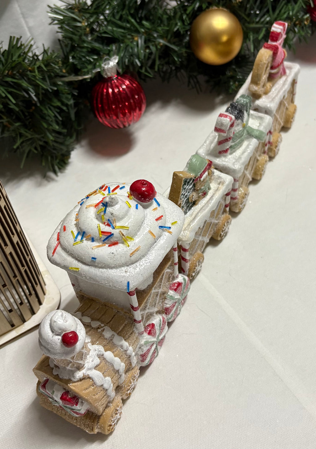 Gorgeous Gingerbread Train Resin Christmas Ornament