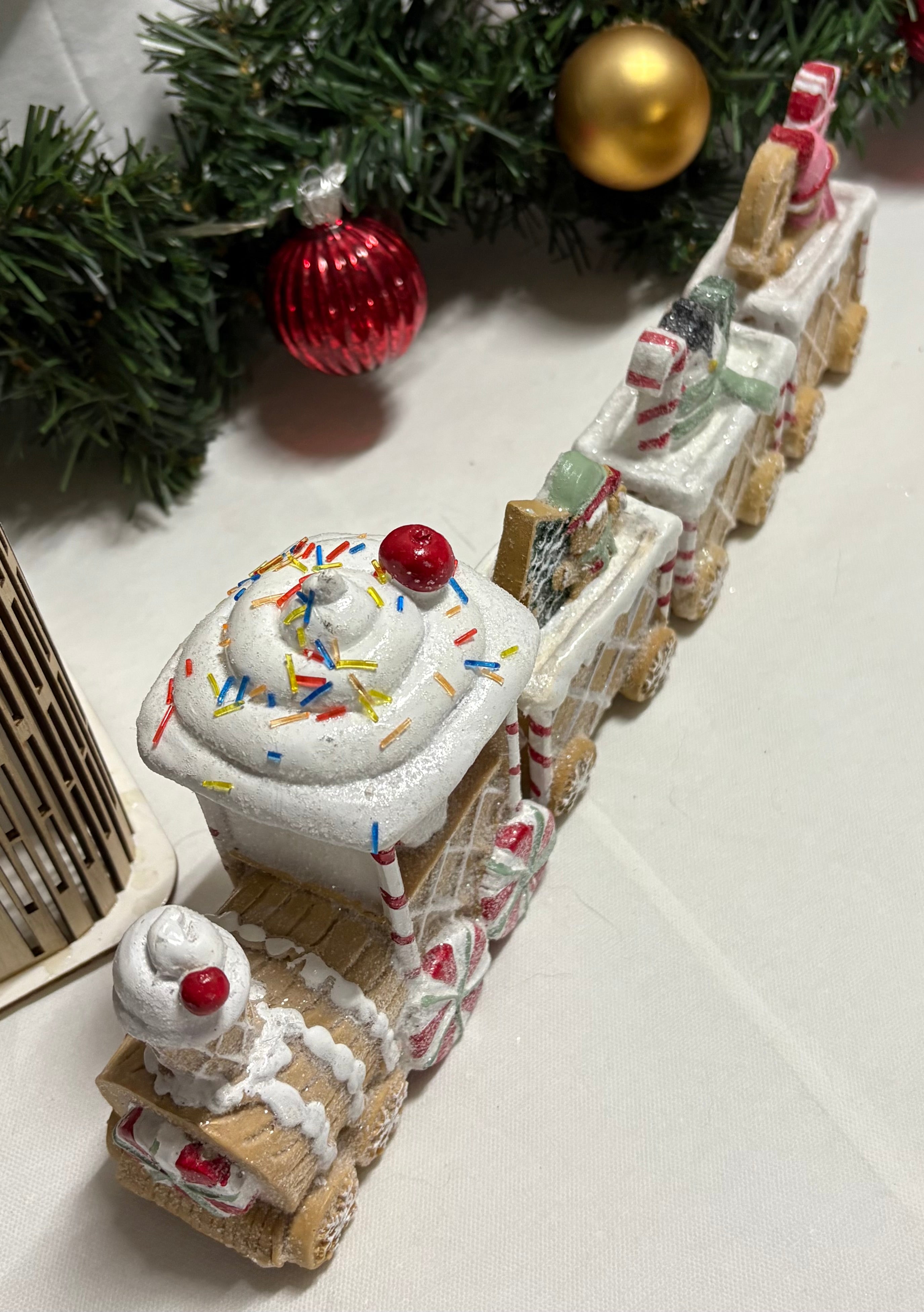 Gorgeous Gingerbread Train Resin Christmas Ornament