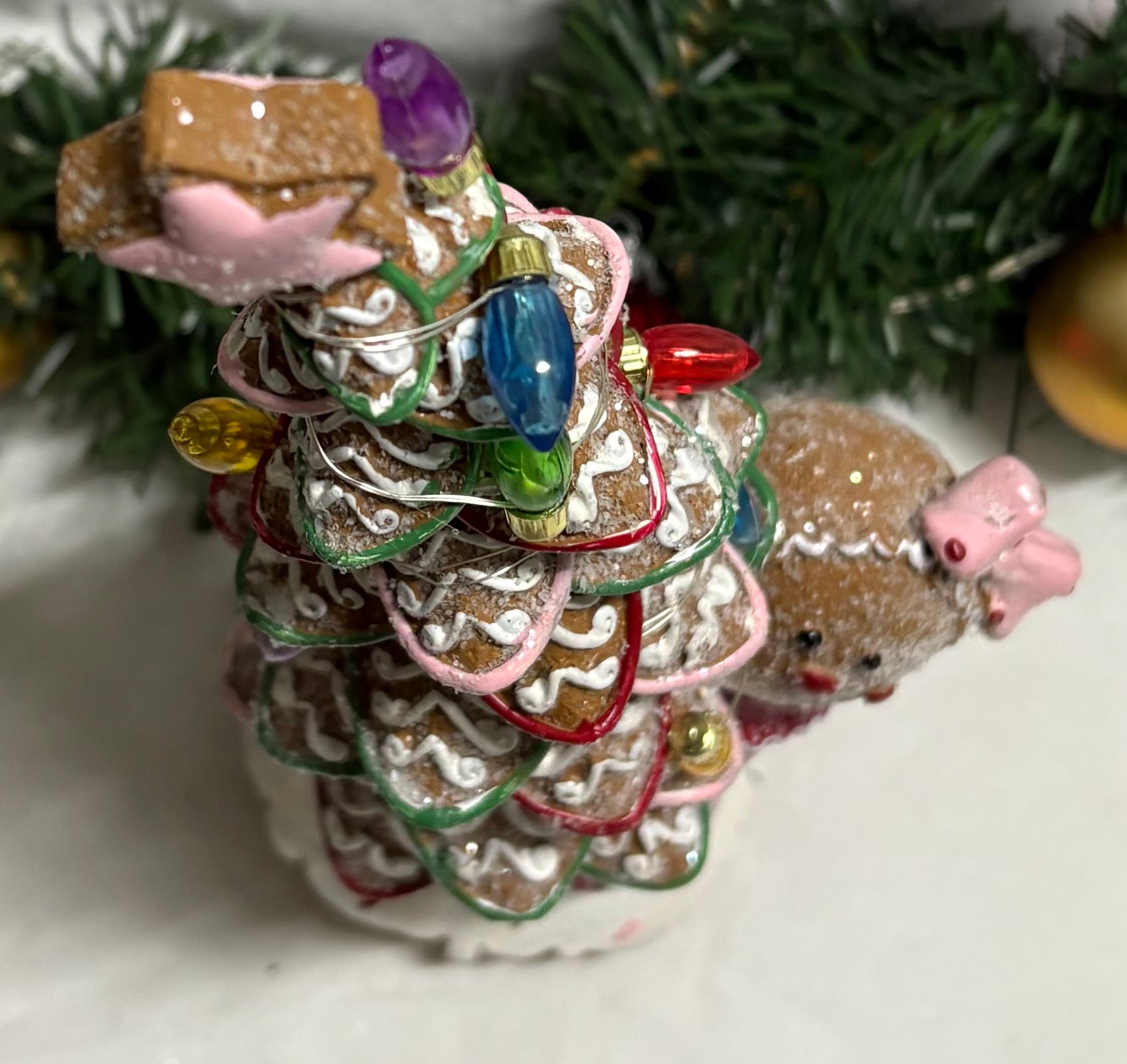 Light Up LED Gingerbread Man and Tree Ornament