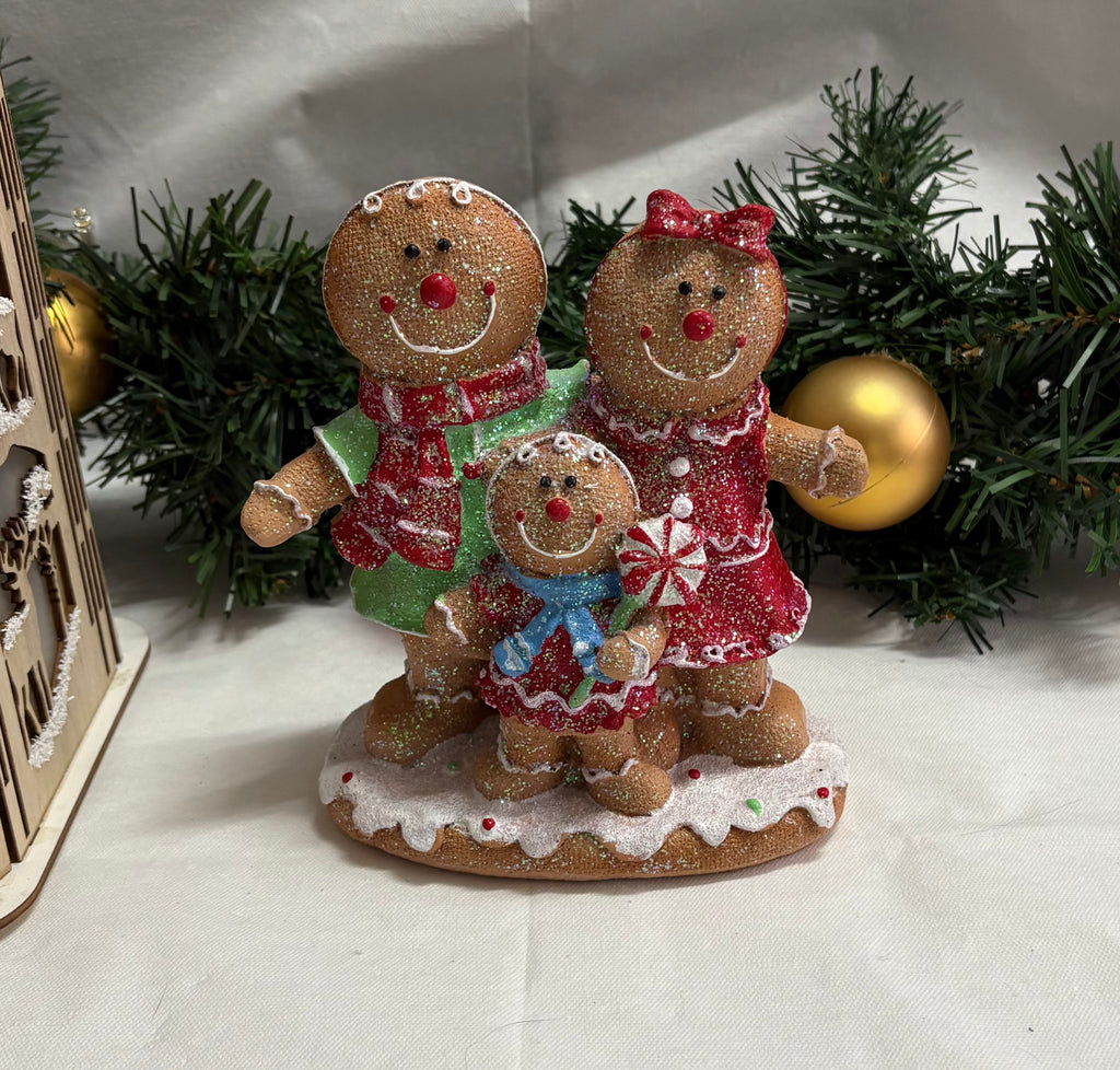 Gingerbread Family Resin Christmas Ornament