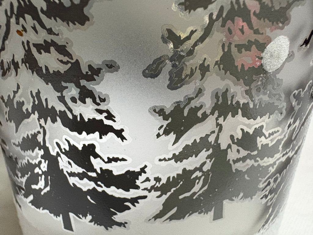 Light Up LED Forest Hanging Glass Lantern