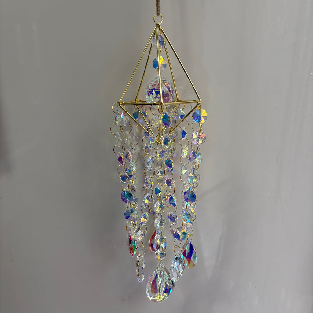 Gold Coloured Crystal Suncatcher