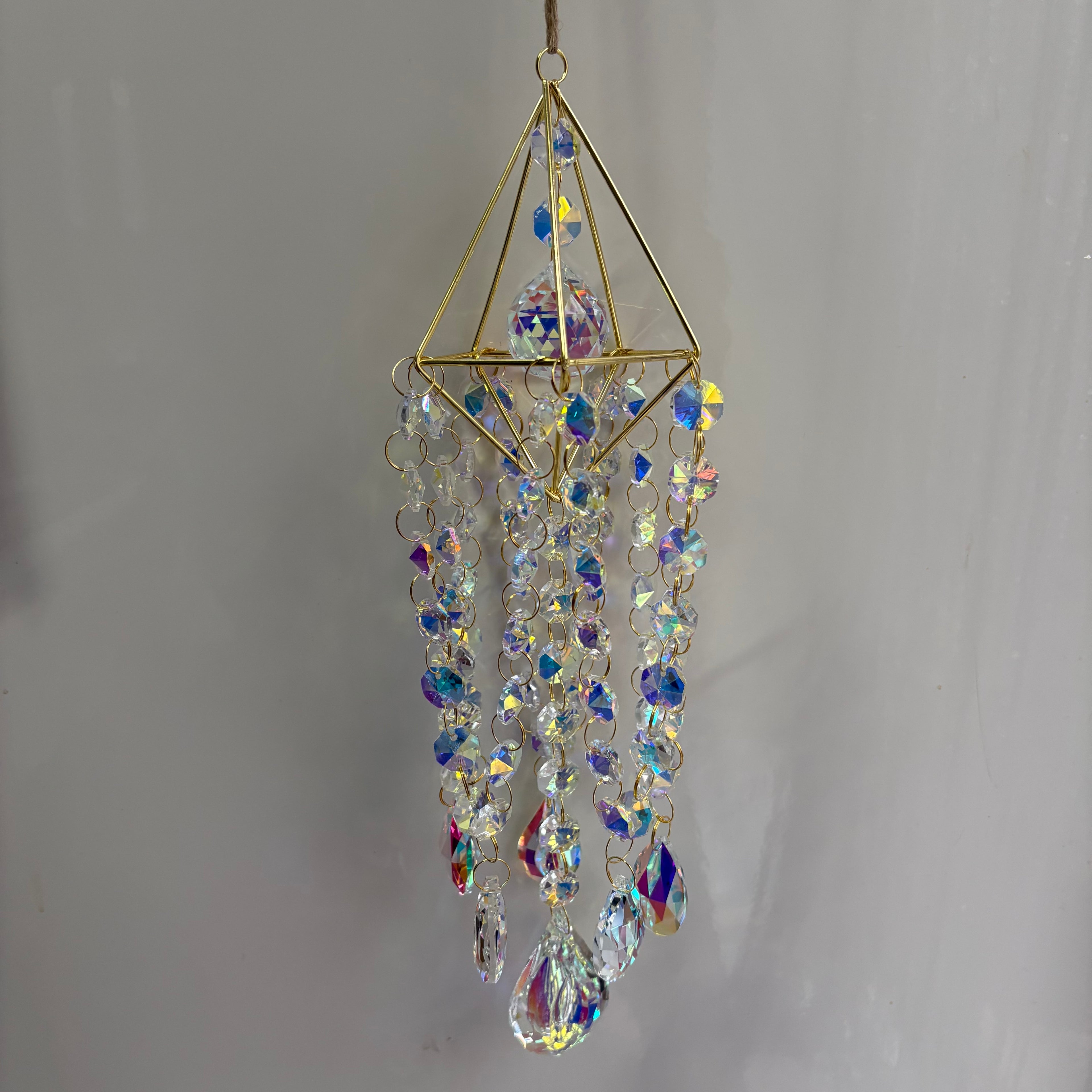 Gold Coloured Crystal Suncatcher