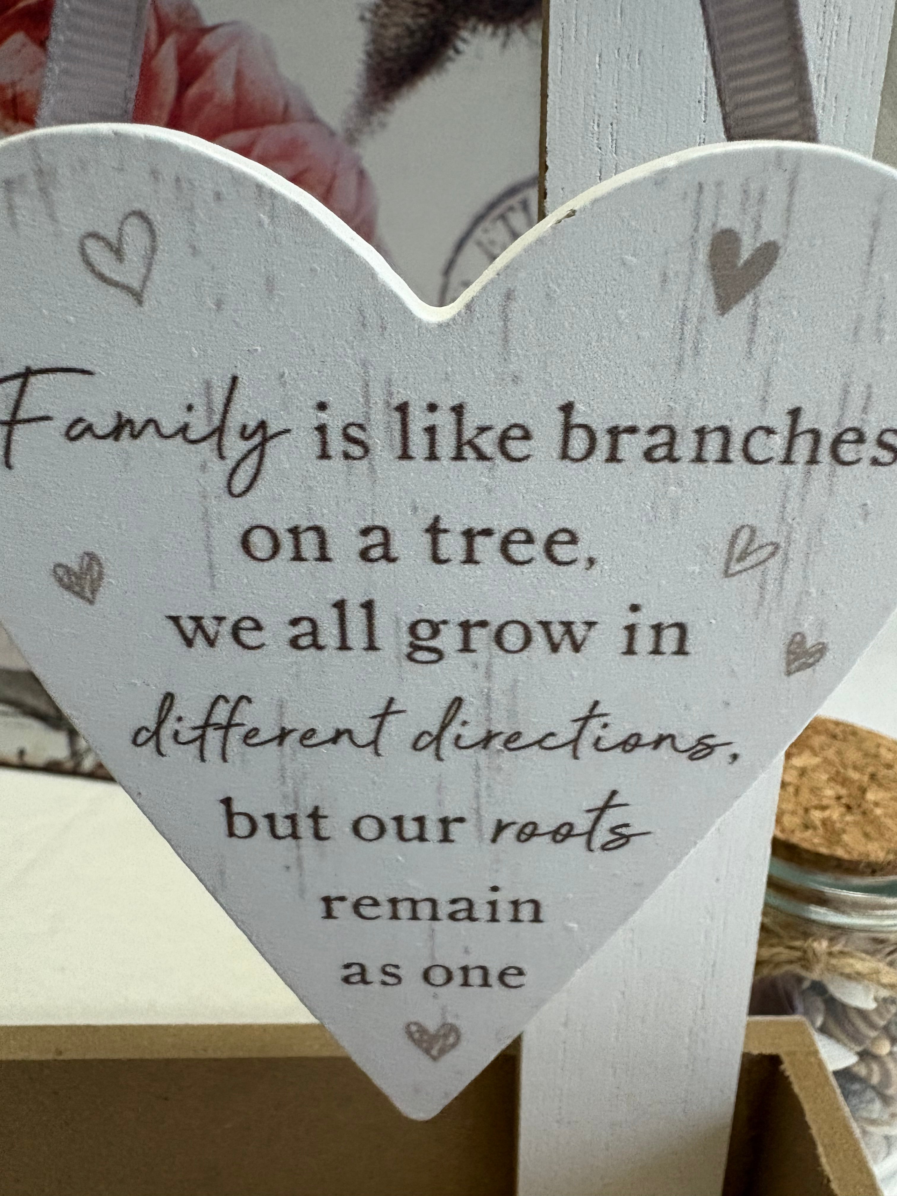 Family Hanging Heart Signs, 11cm - 6 designs