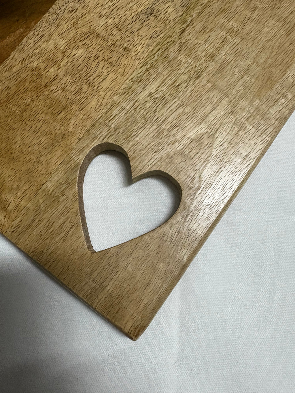 Large Wooden Chopping / Serving Board with Cut Out Heart