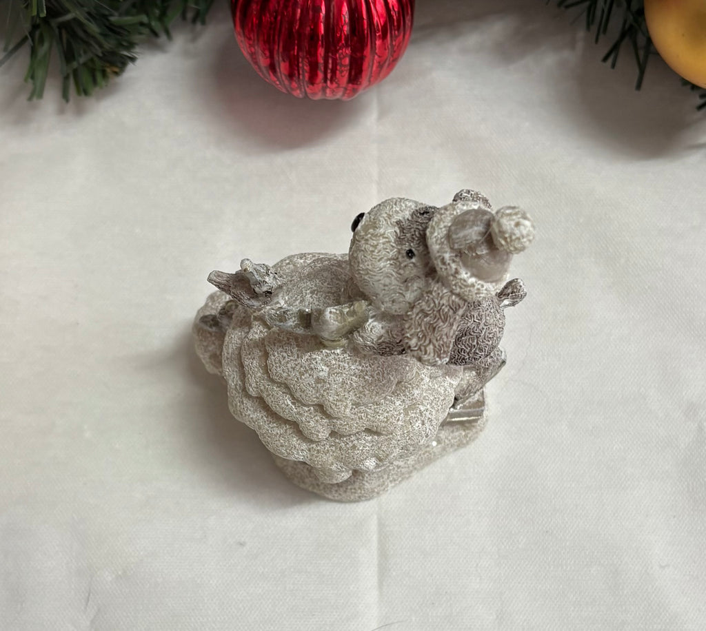 Dog & Cupcake Sparkly Christmas Ornament