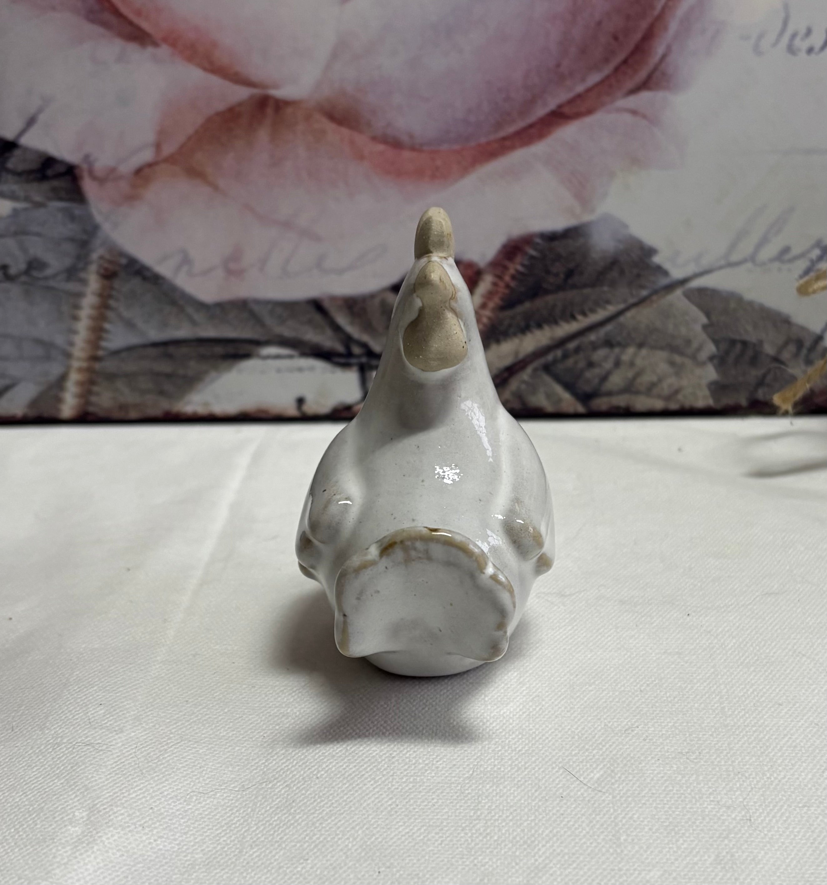 Rustic Chicken Ceramic Ornament, 8cm