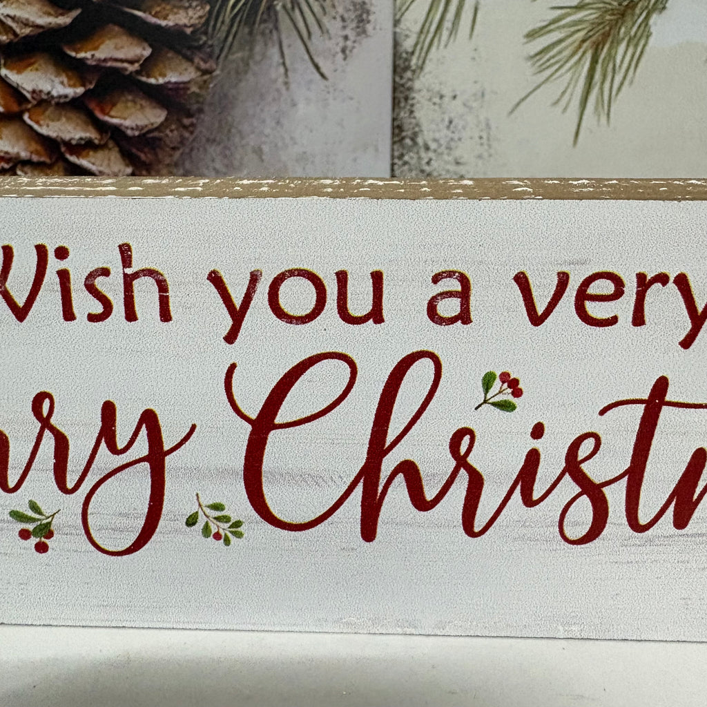 Rolling Pin Wooden Merry Christmas Ornament