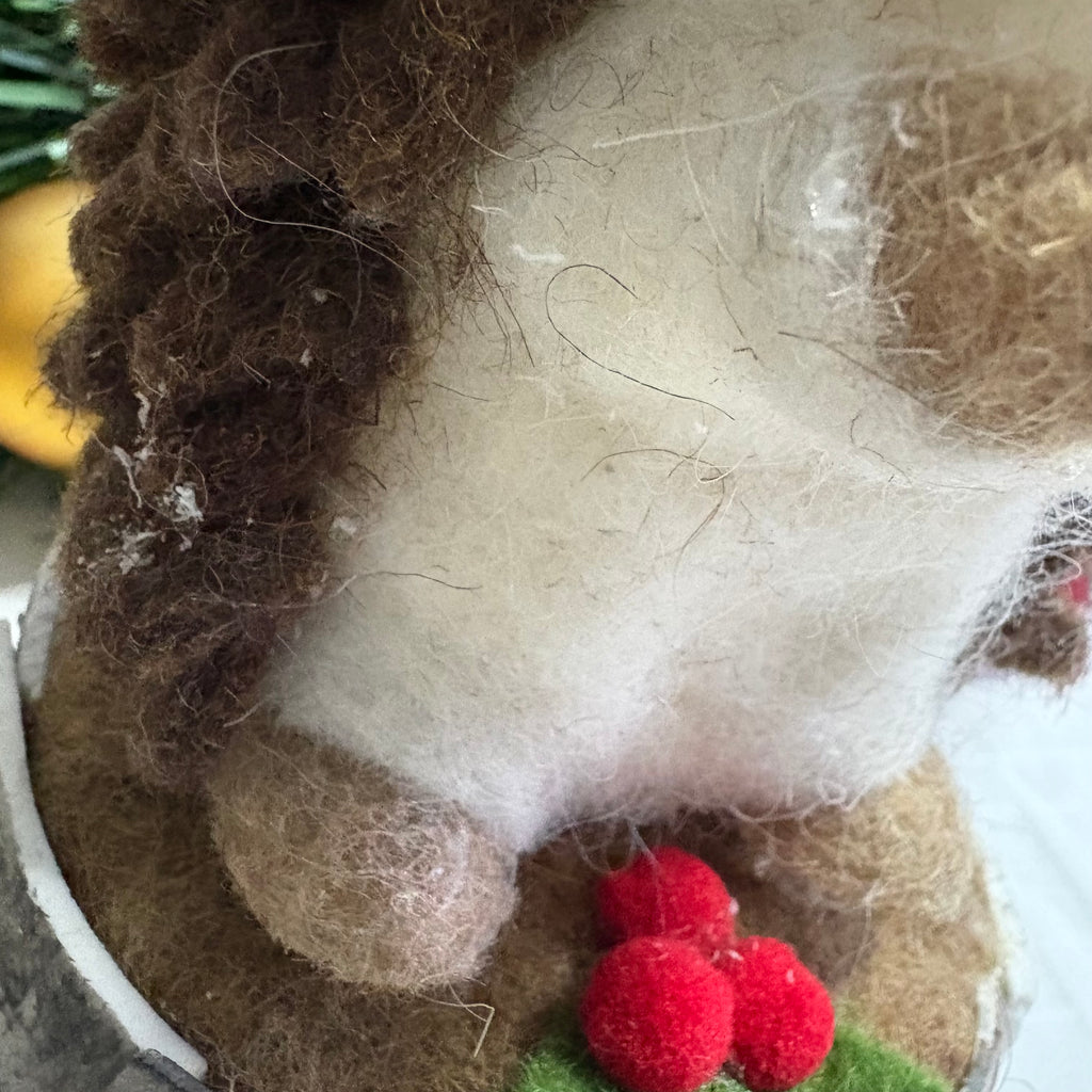 Felt Hedgehog Ornament