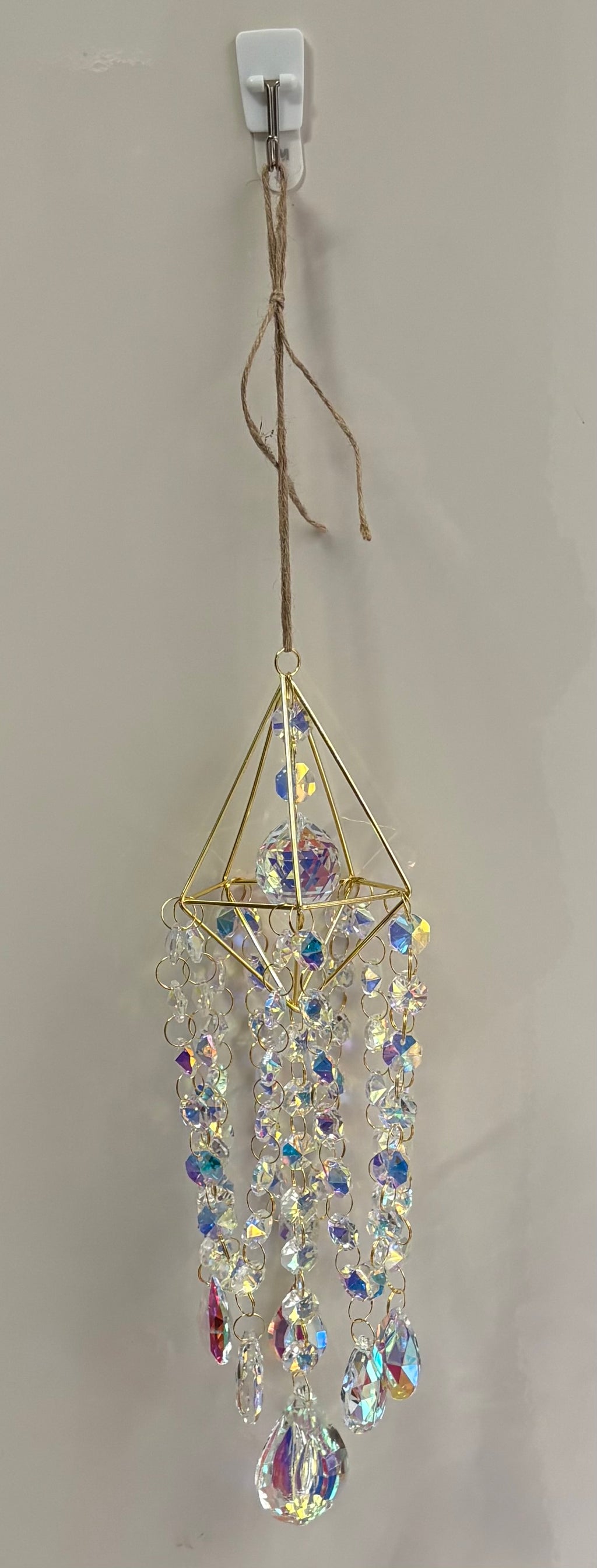Gold Coloured Crystal Suncatcher