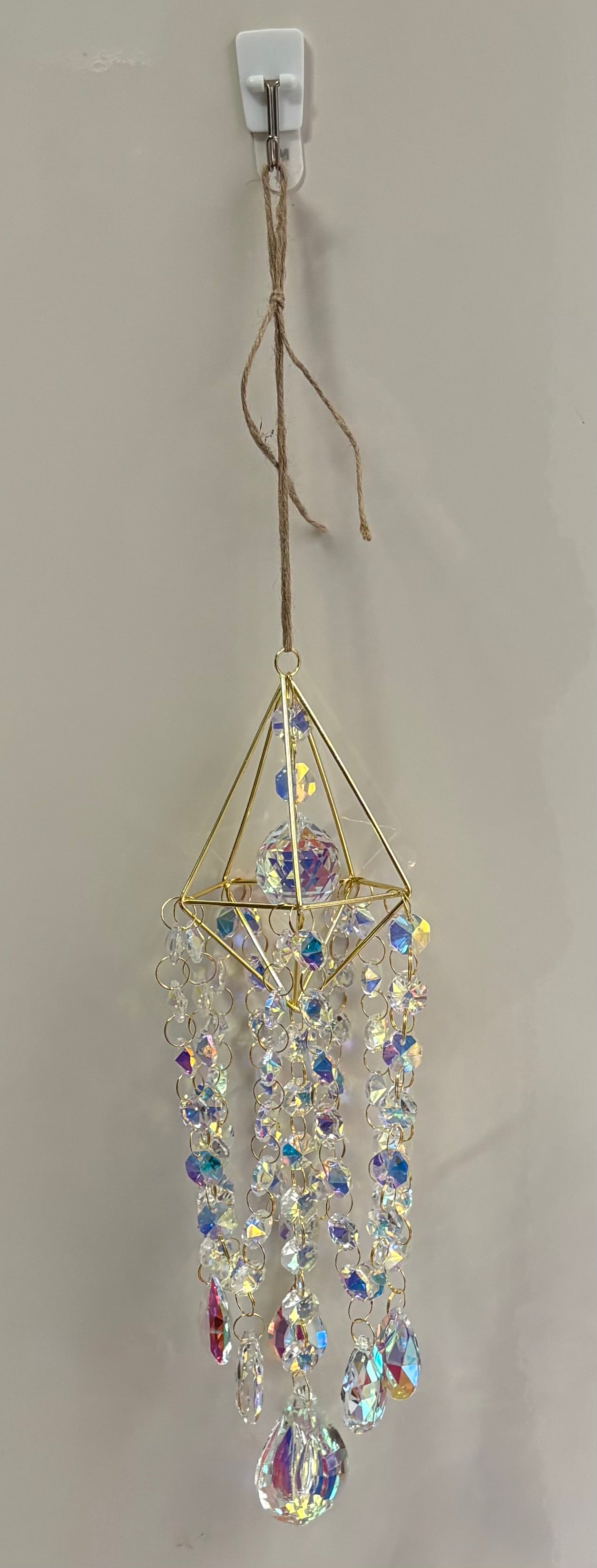 Gold Coloured Crystal Suncatcher
