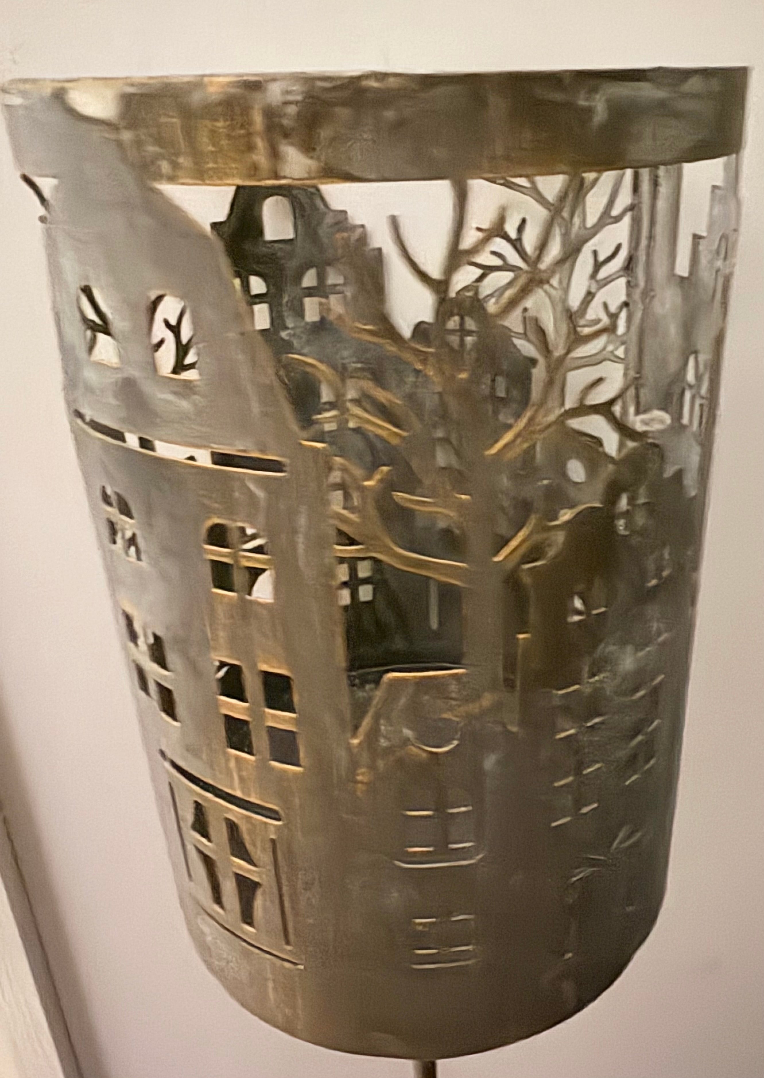 Metal House Cut Out Lantern Stake - 2 Sizes