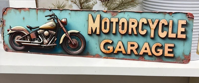 Motorcycle Garage Metal Sign