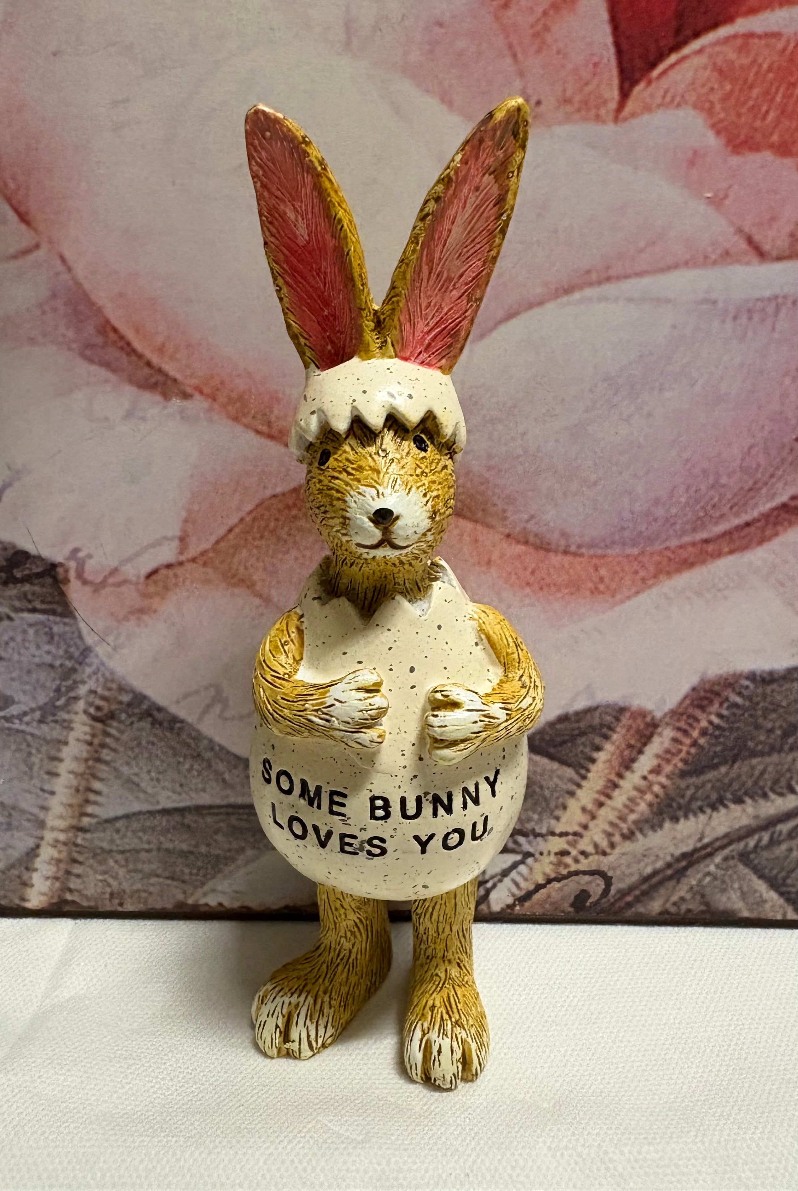 Some Bunny Loves you Bunny in Egg Standing Resin Figure