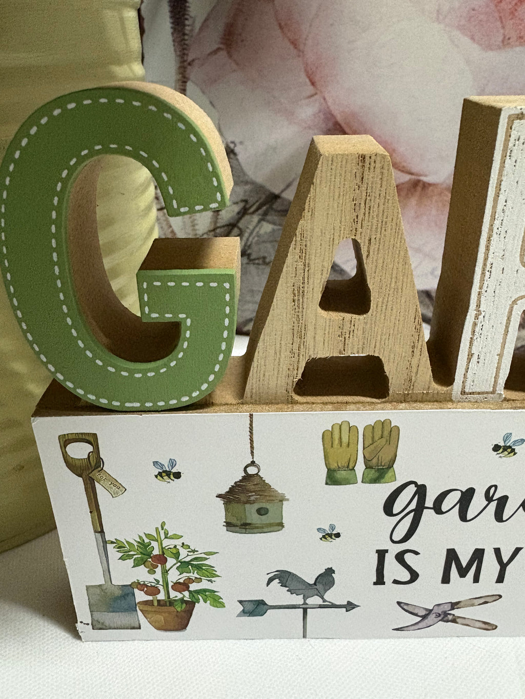 Green Fingers Gardening Garden Therapy Standing Plaque