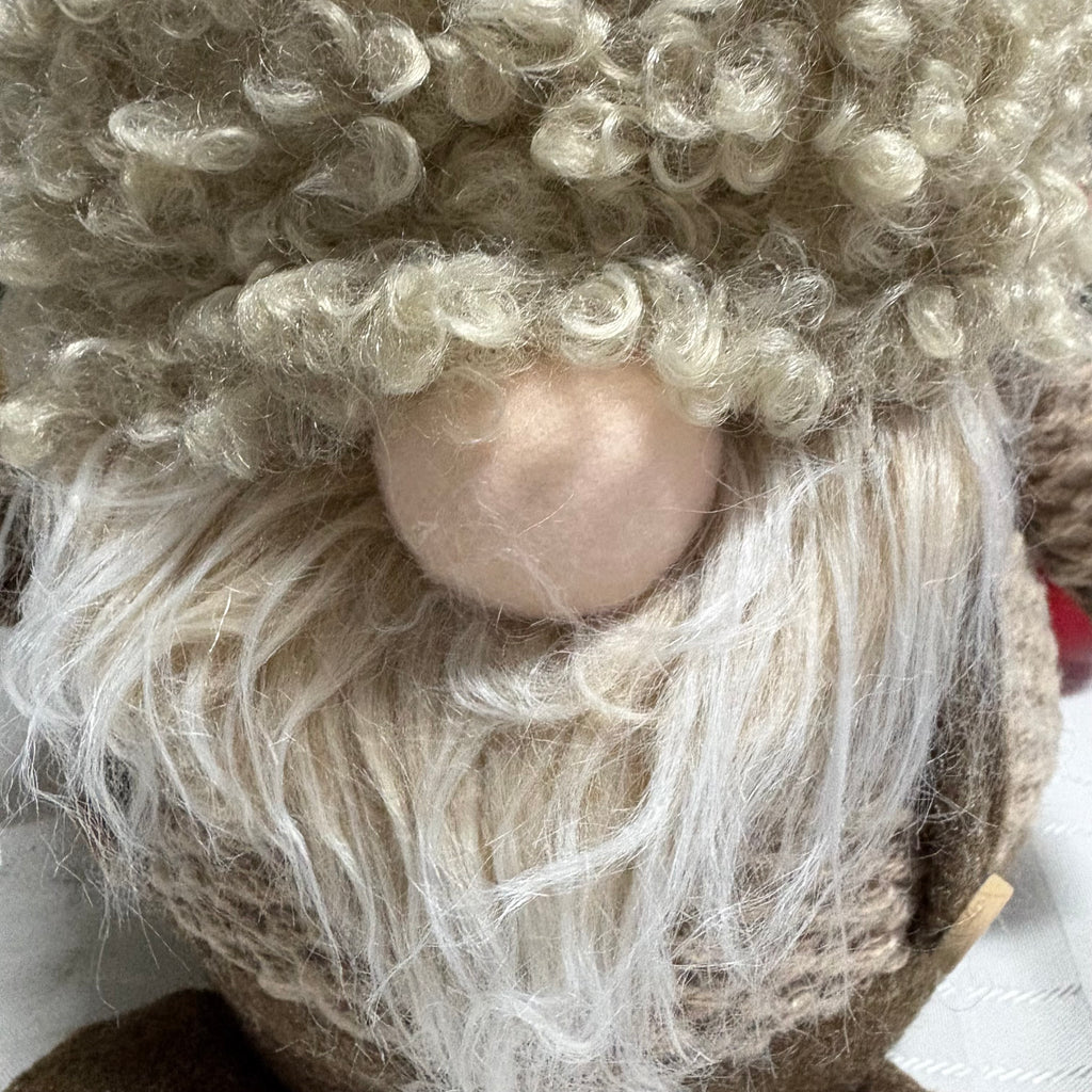 Brown Plush Gonk Christmas Ornament