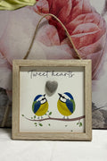 'Tweet Hearts' Box Framed Sign, 12cm