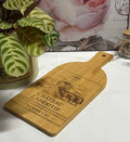 Vintage Bamboo Chopping / Serving Board with Design