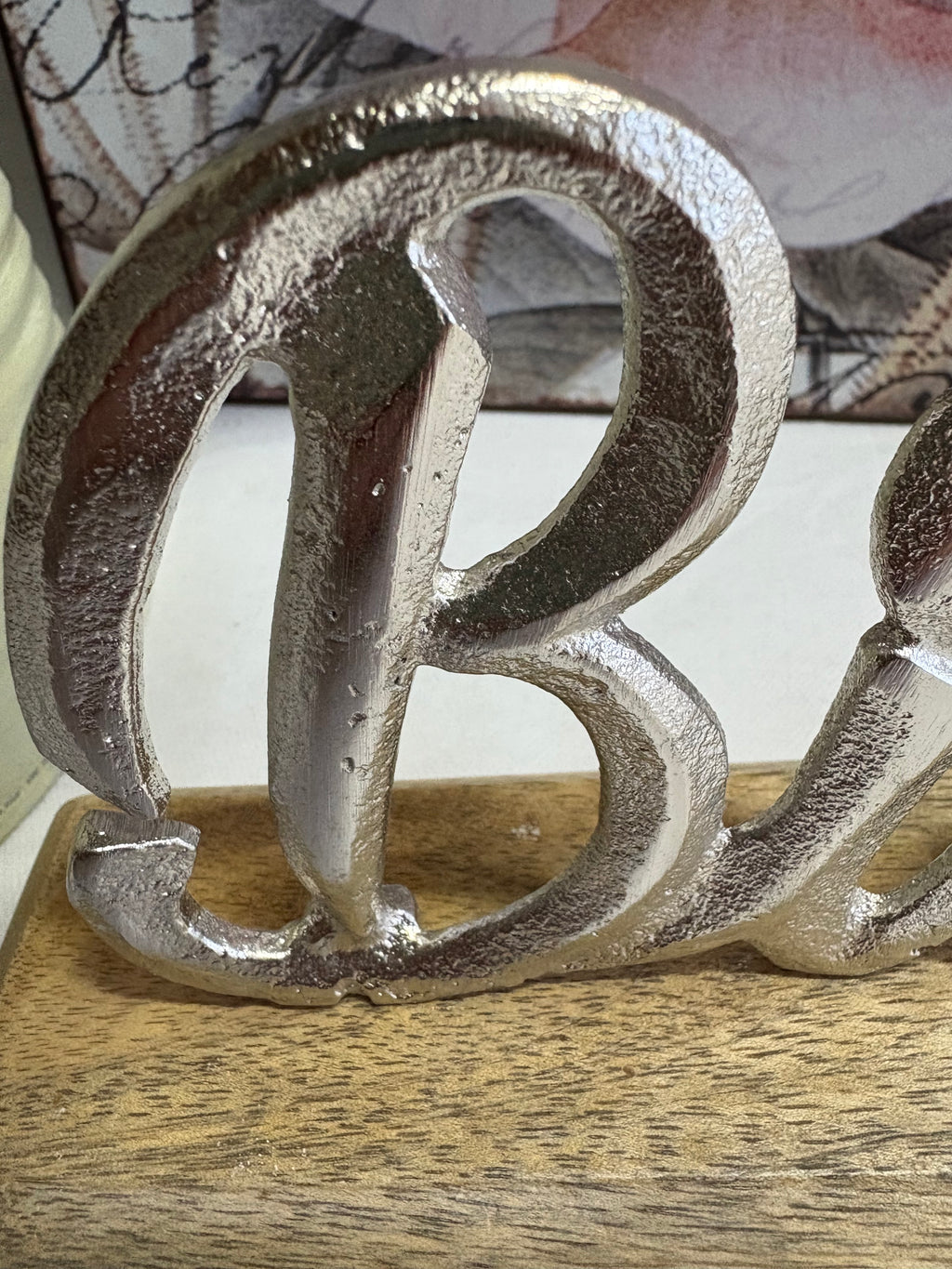 Bistro Sign on Wooden Base, 23cm