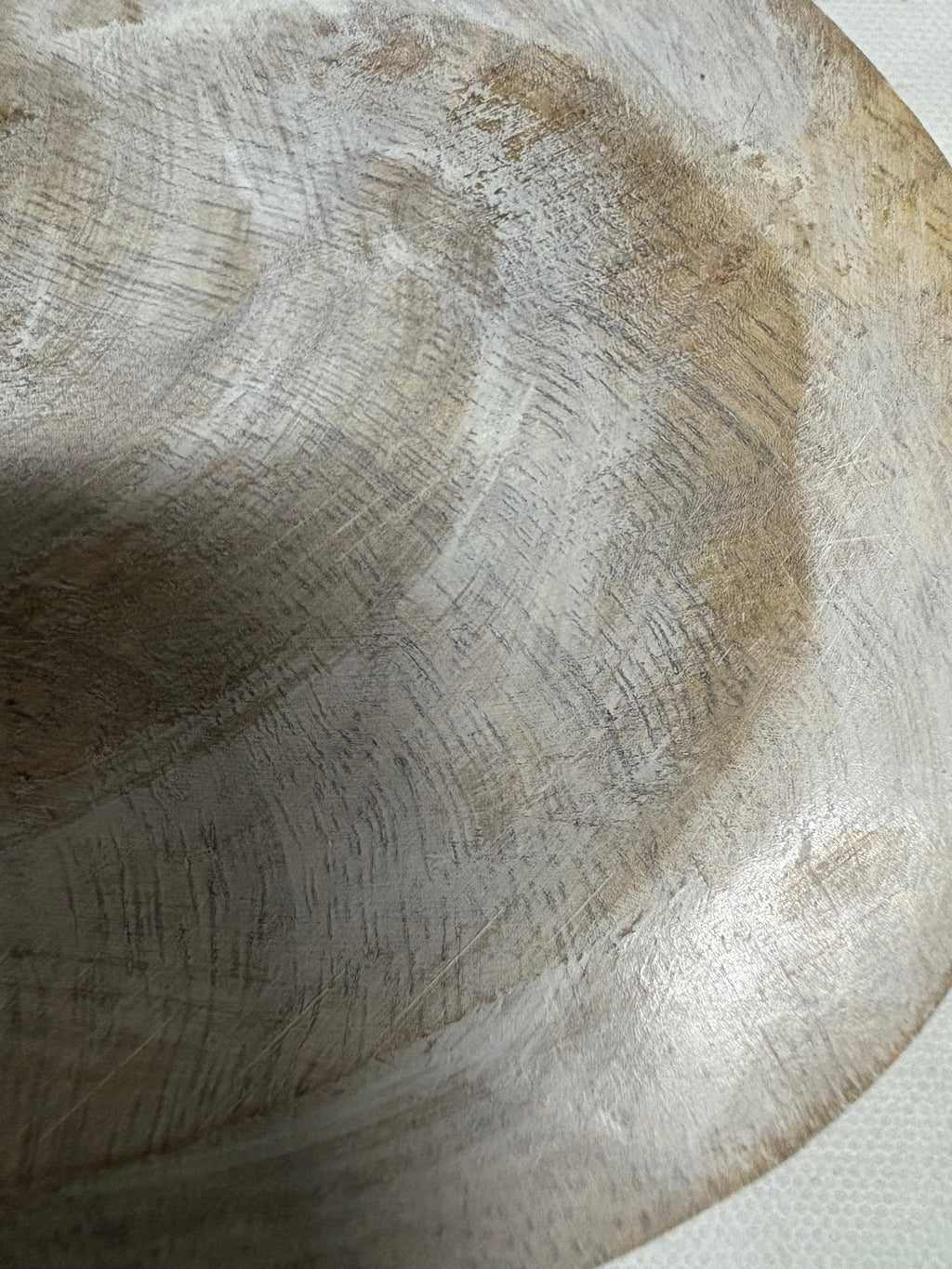 White Wooden Heart Dish, 15cm